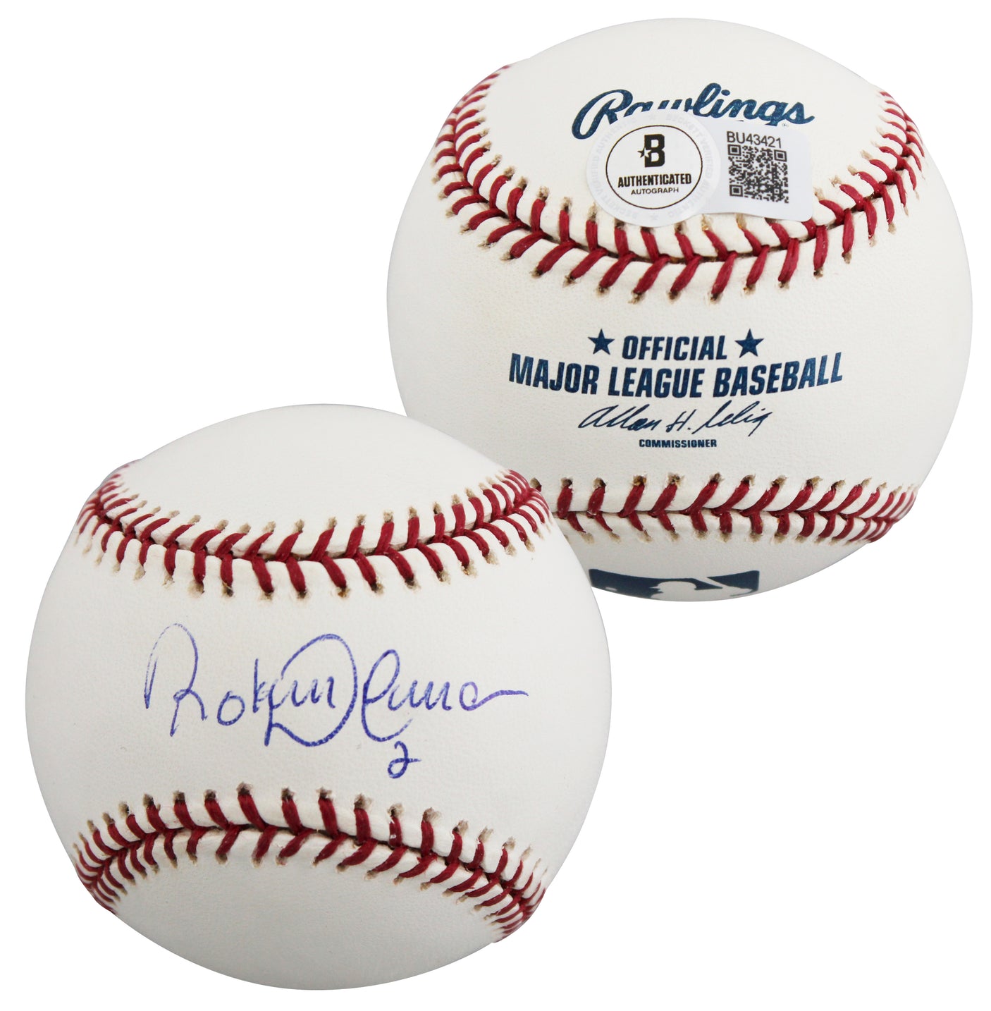 Blue Jays Roberto Alomar Authentic Signed Selig OML Baseball Autographed BAS