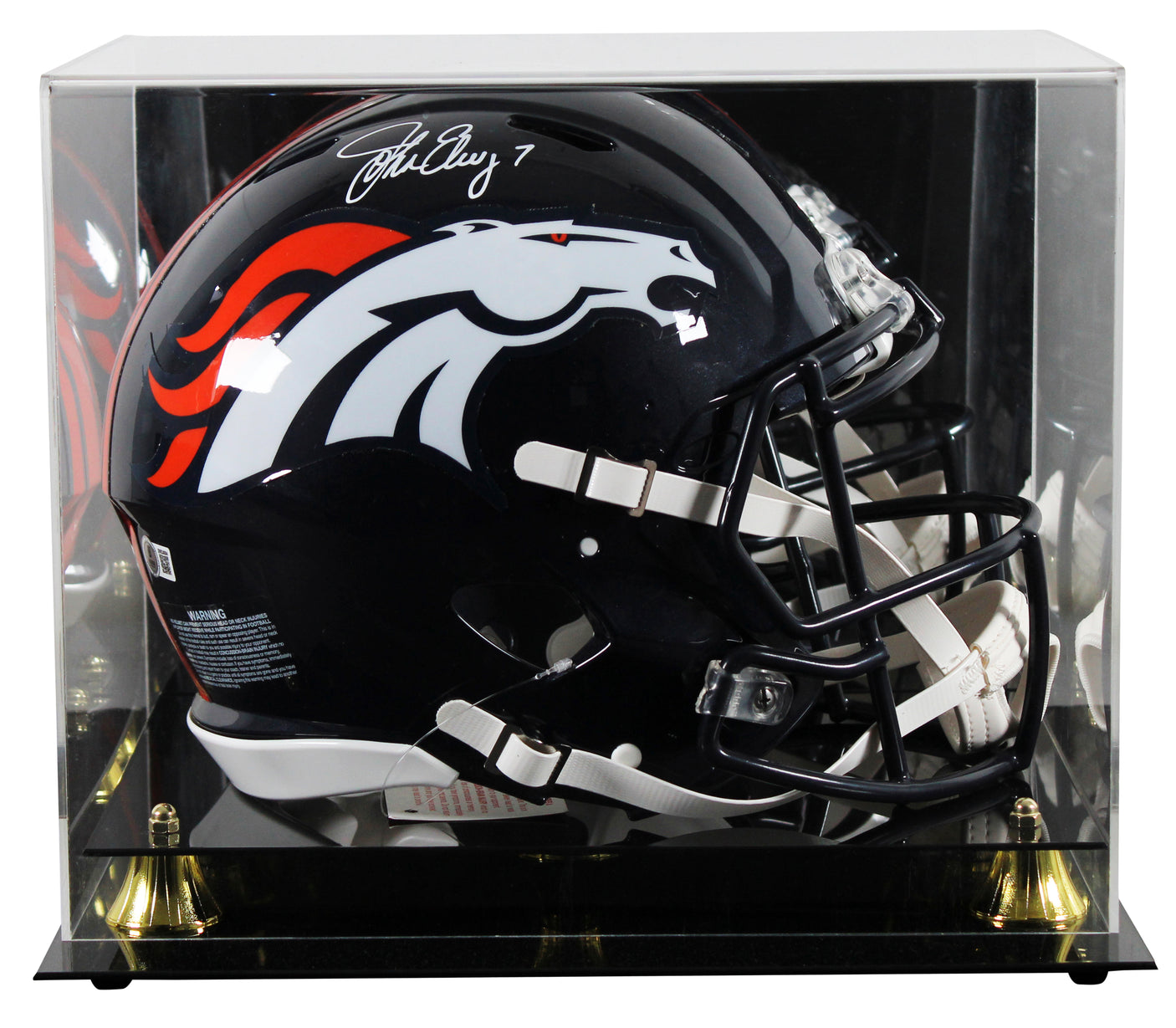 Broncos John Elway Signed Full Size Speed Proline Helmet w/ Case BAS Witnessed