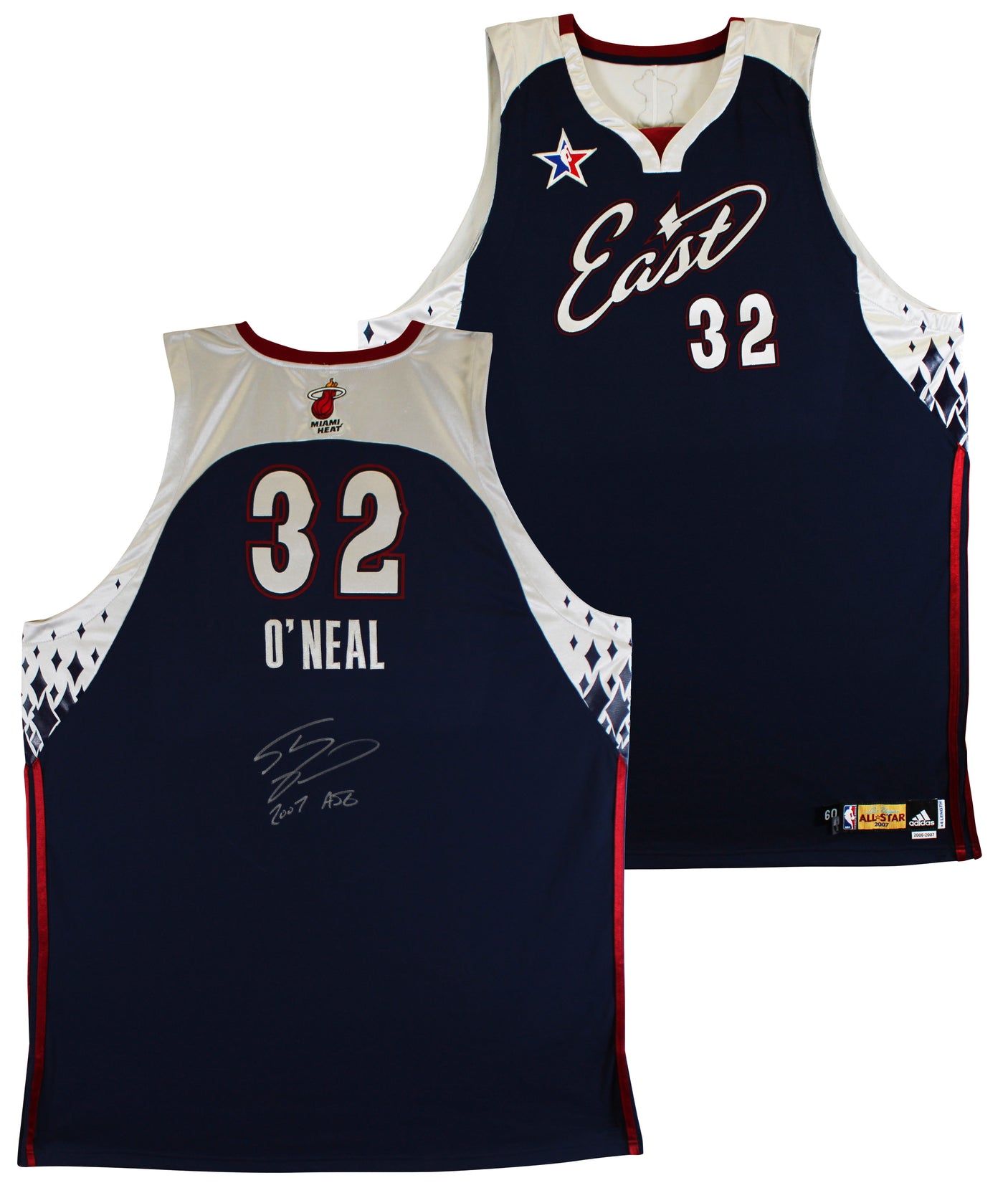 Shaquille O'Neal Signed Team Issued Navy 2007 NBA ASG Adidas Jersey BAS & SIA