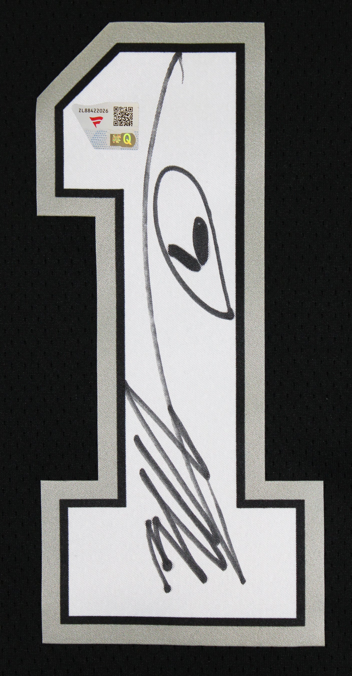 Victor Wembanyama Signed Black Nike Icon Ed. Jersey w/ Alien Sketch Fanatics