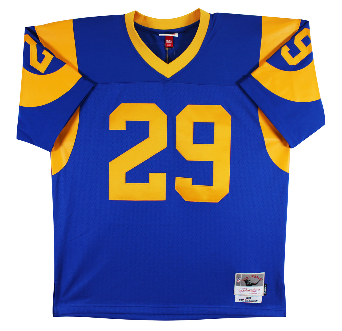 Rams Eric Dickerson "HOF 99" Signed Blue Mitchell & Ness Jersey BAS Witnessed