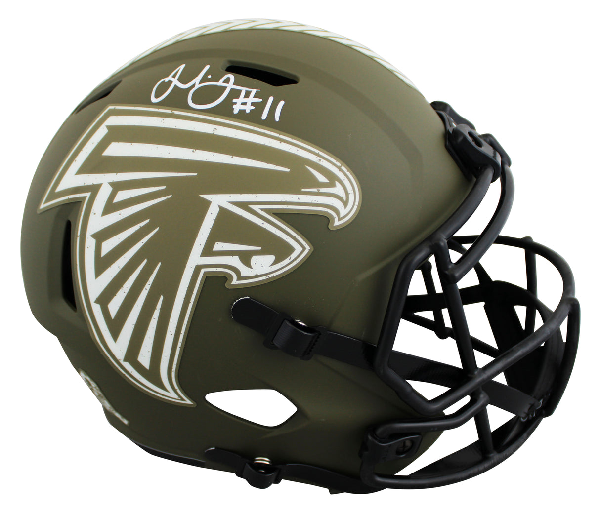 Falcons Julio Jones Signed STS Full Size Speed Rep Helmet W/ Case BAS Witnessed