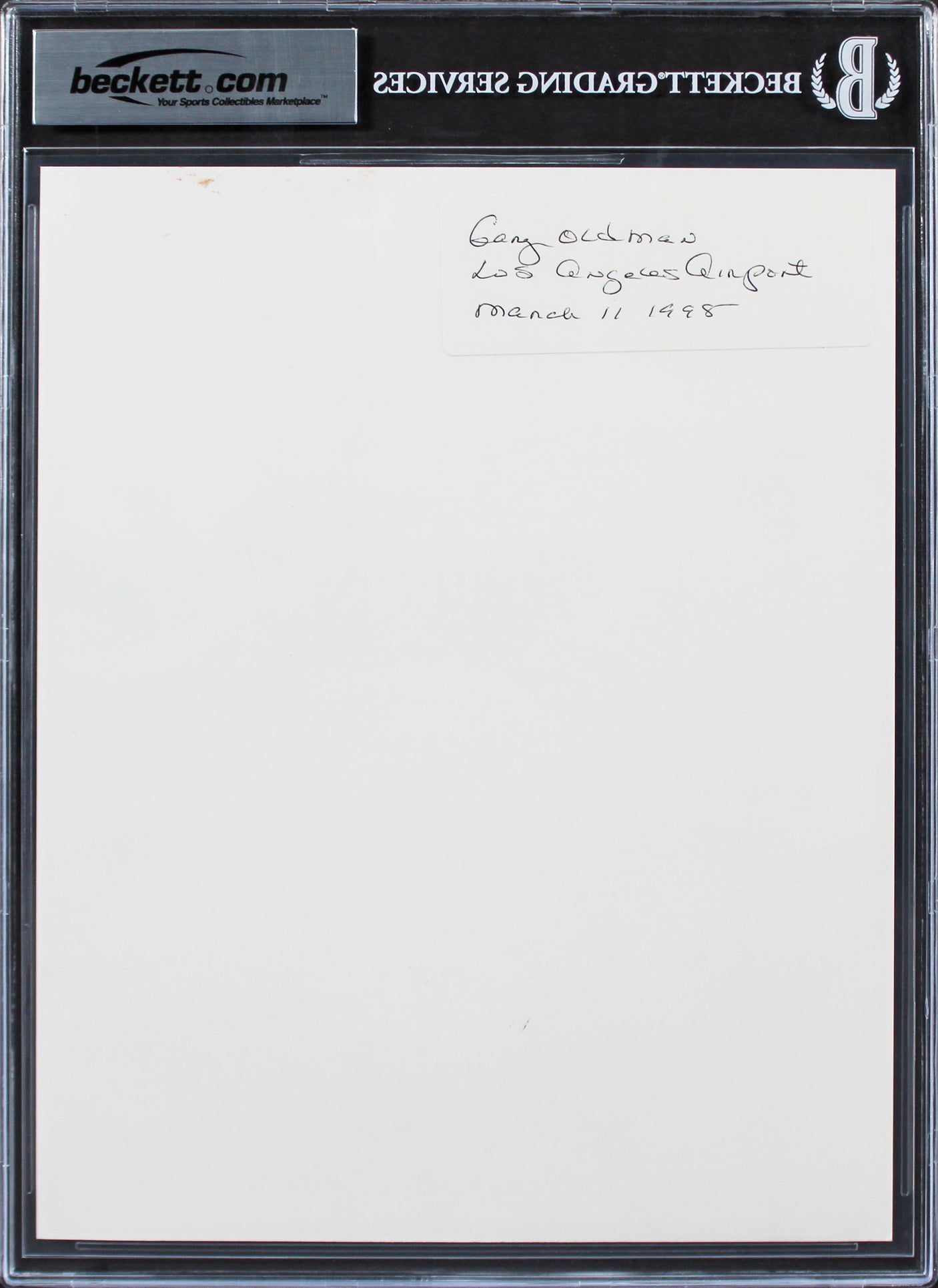 Gary Oldman Sid and Nancy Authentic Signed 8x10 Photo Auto Graded 10 BAS Slabbed