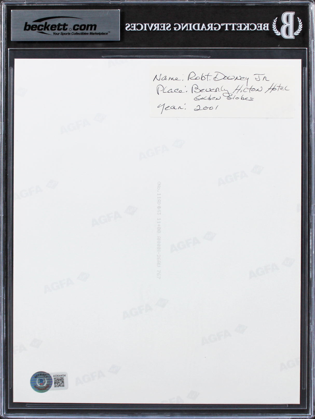 Robert Downey Jr. Chaplin Authentic Signed 8x10 Photo Auto Graded 10 BAS Slabbed