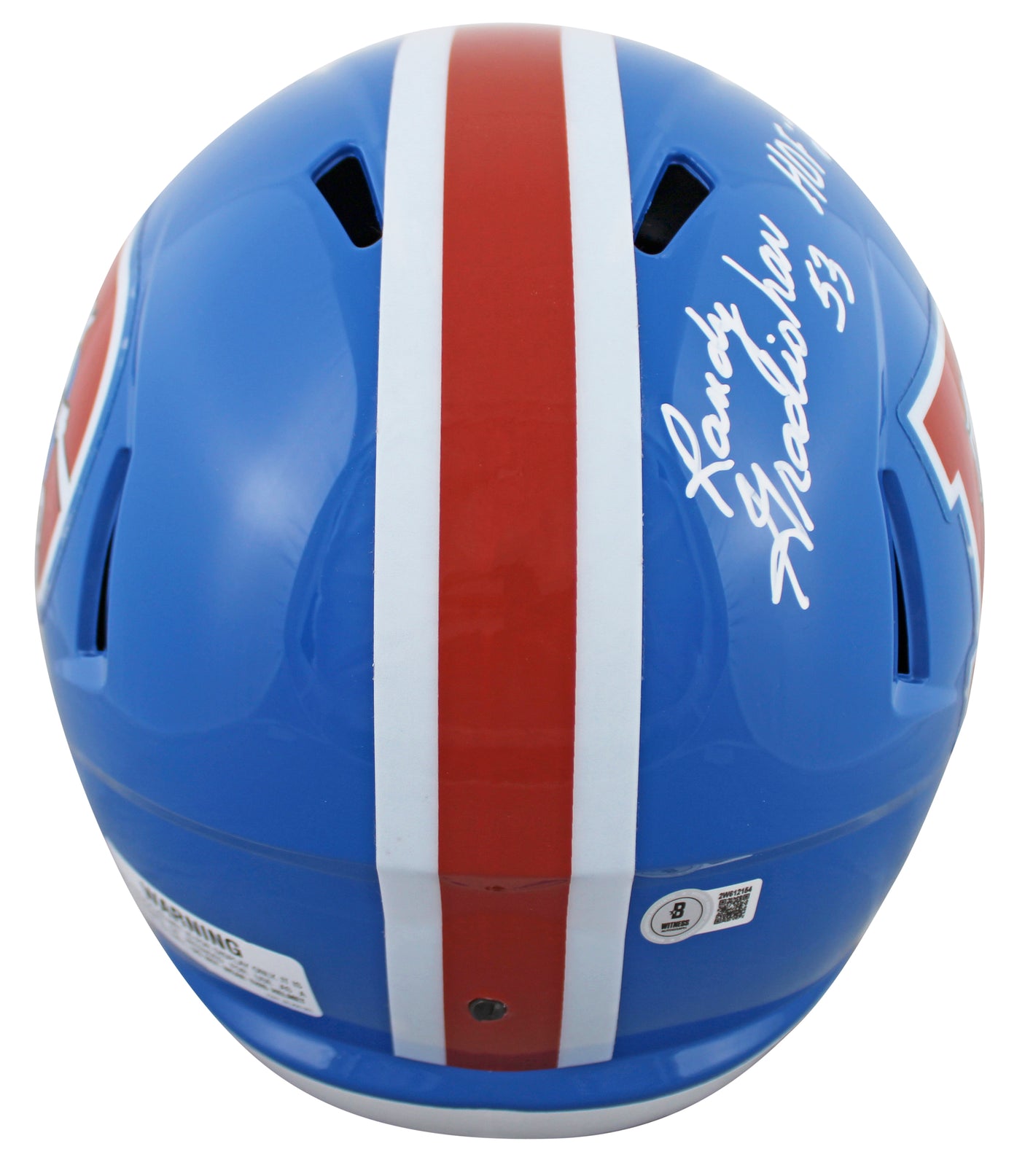 Broncos Randy Gradishar "HOF" Signed 1975-96 TB F/S Speed Rep Helmet W/ Case BAS