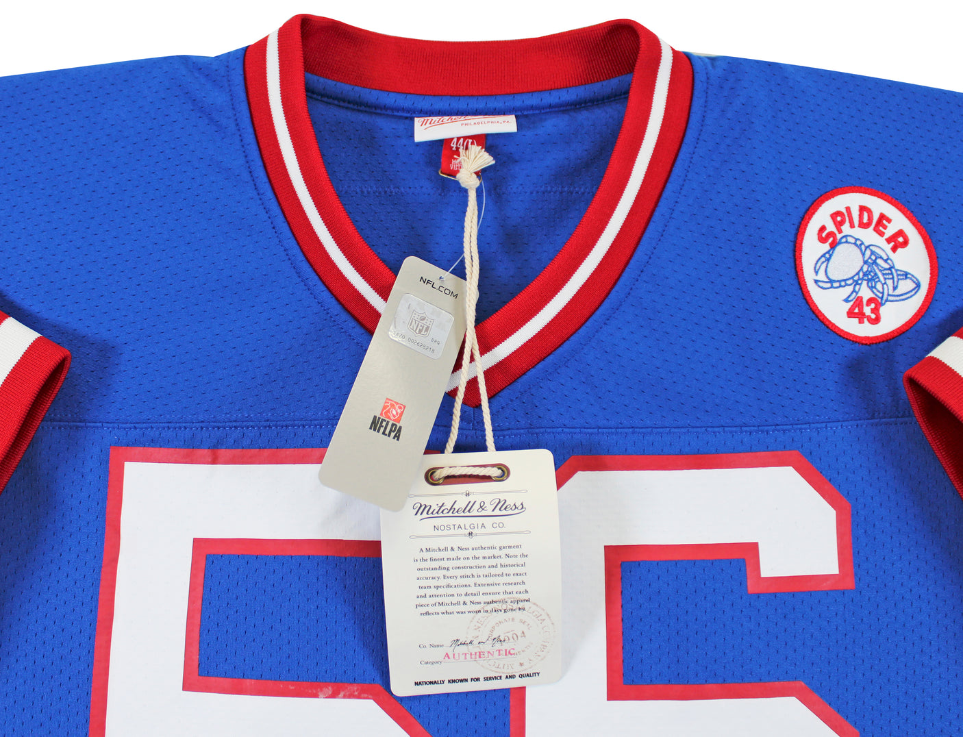 Giants Lawrence Taylor "2x Insc" Signed 1990 Blue M&N TB Authentic Jersey BAS