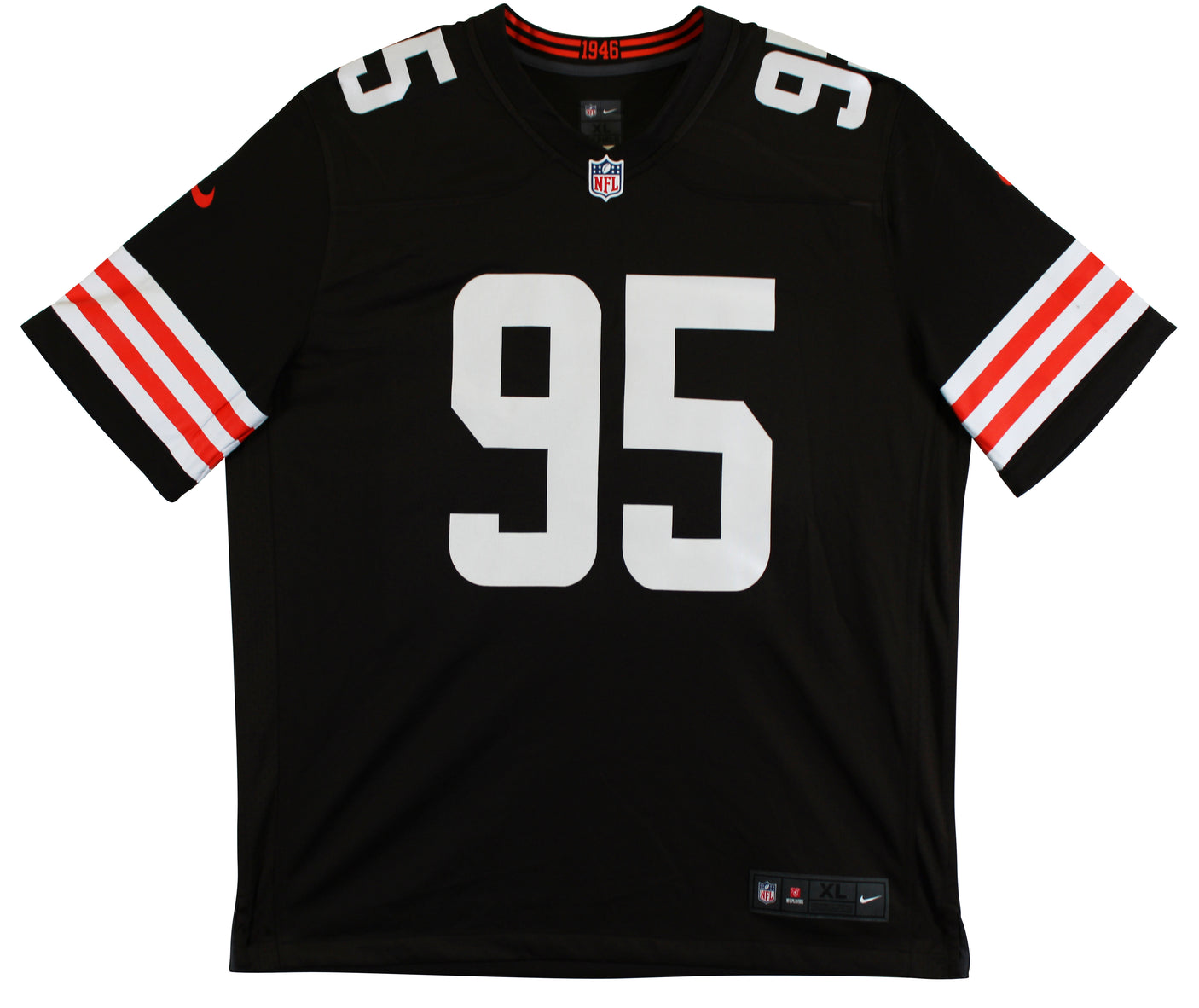 Browns Myles Garrett Authentic Signed Brown Nike Limited Jersey BAS Witnessed