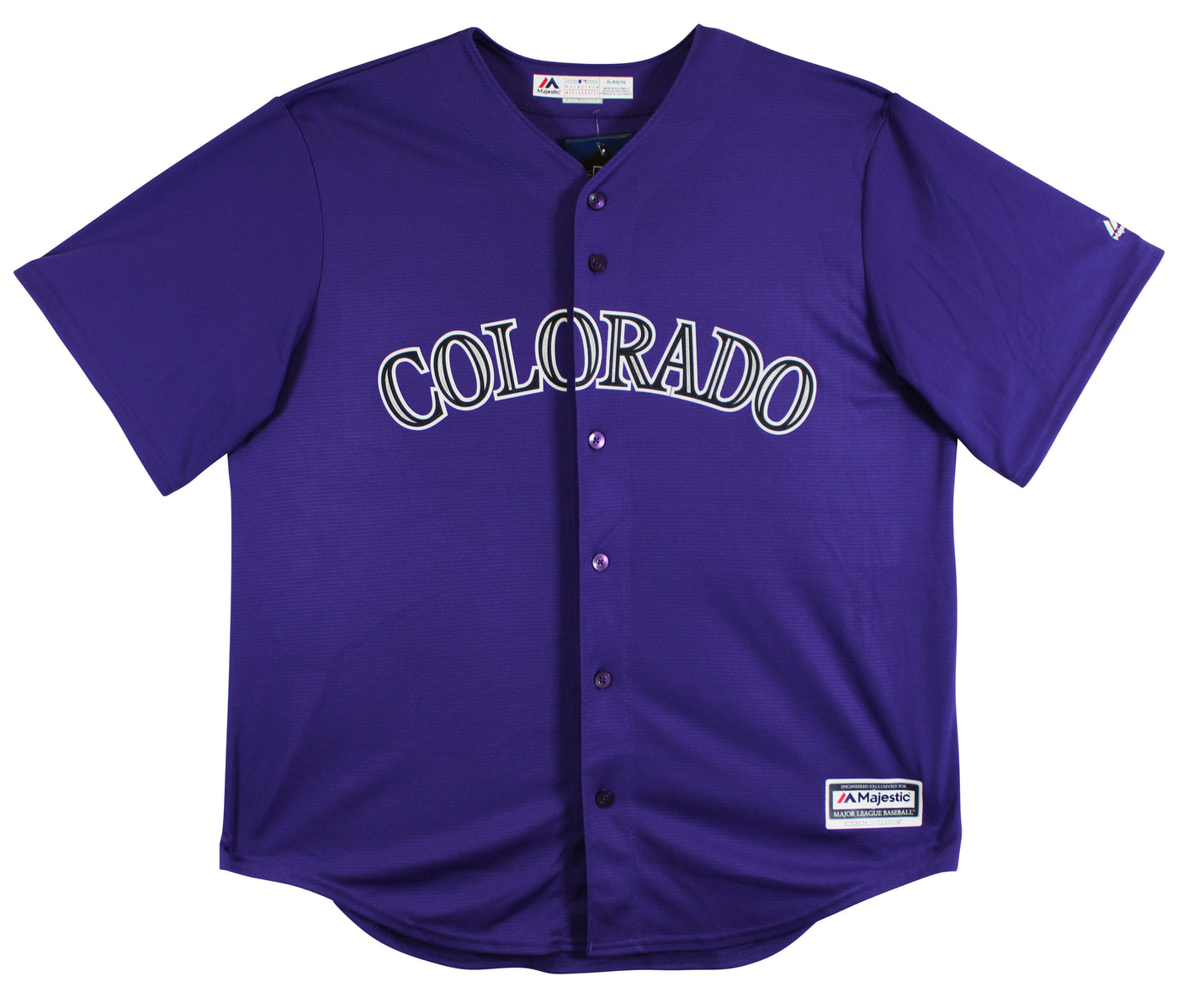 Rockies Nolan Arenado Signed Purple Majestic Cool Base Jersey MLB #VS095919