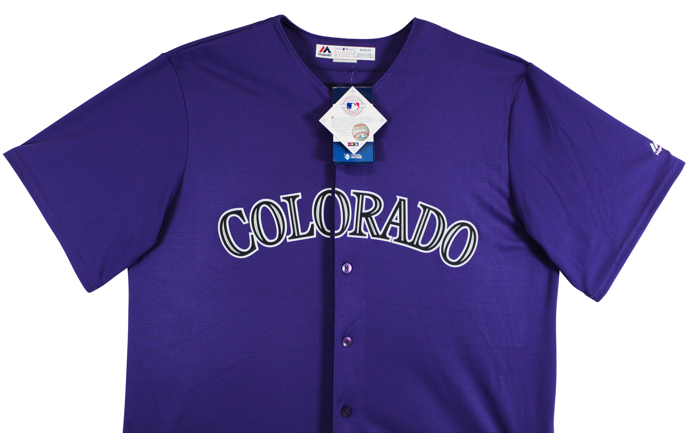 Rockies Nolan Arenado Signed Purple Majestic Cool Base Jersey MLB #VS095919