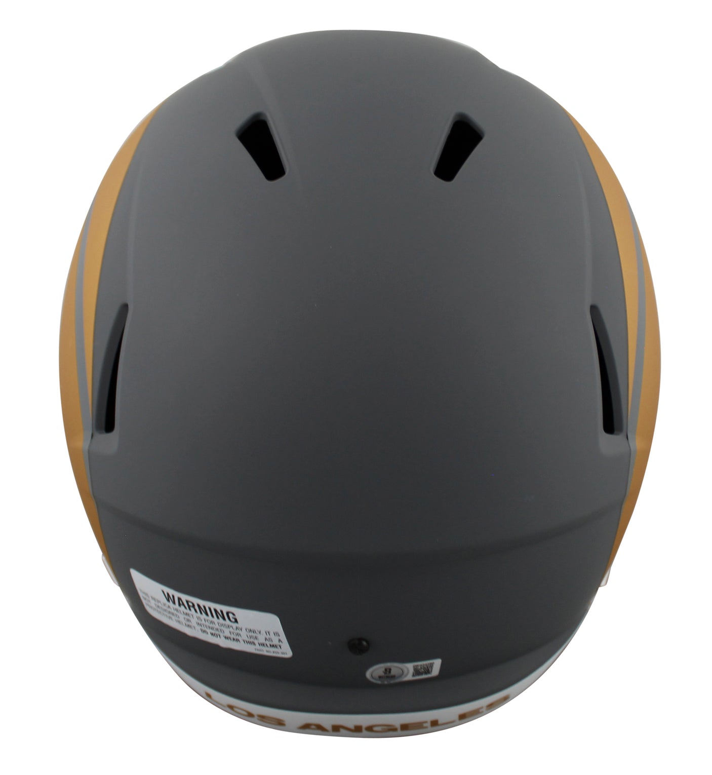 Rams Marshall Faulk Signed Slate Full Size Speed Rep Helmet BAS Witnessed