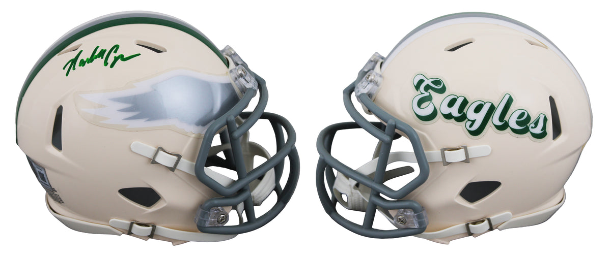 Eagles Randall Cunningham Signed Retro Speed Mini Helmet W/ Case BAS Witnessed