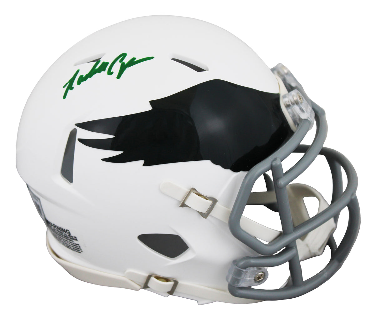 Eagles Randall Cunningham Signed 1969-73 TB Speed Mini Helmet BAS Witnessed 2