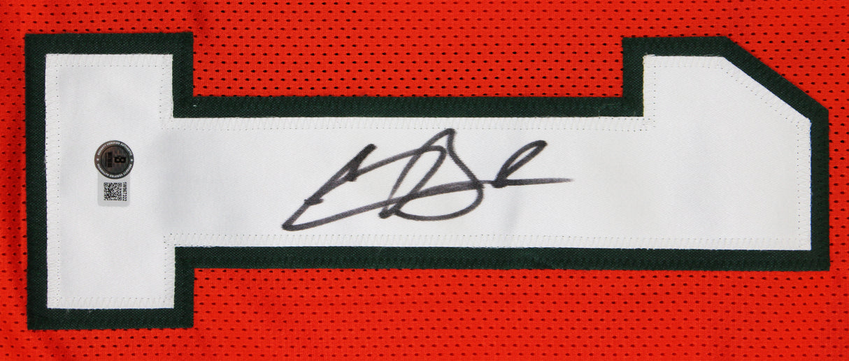 Miami Carson Beck Authentic Signed Orange Pro Style Jersey BAS Witnessed