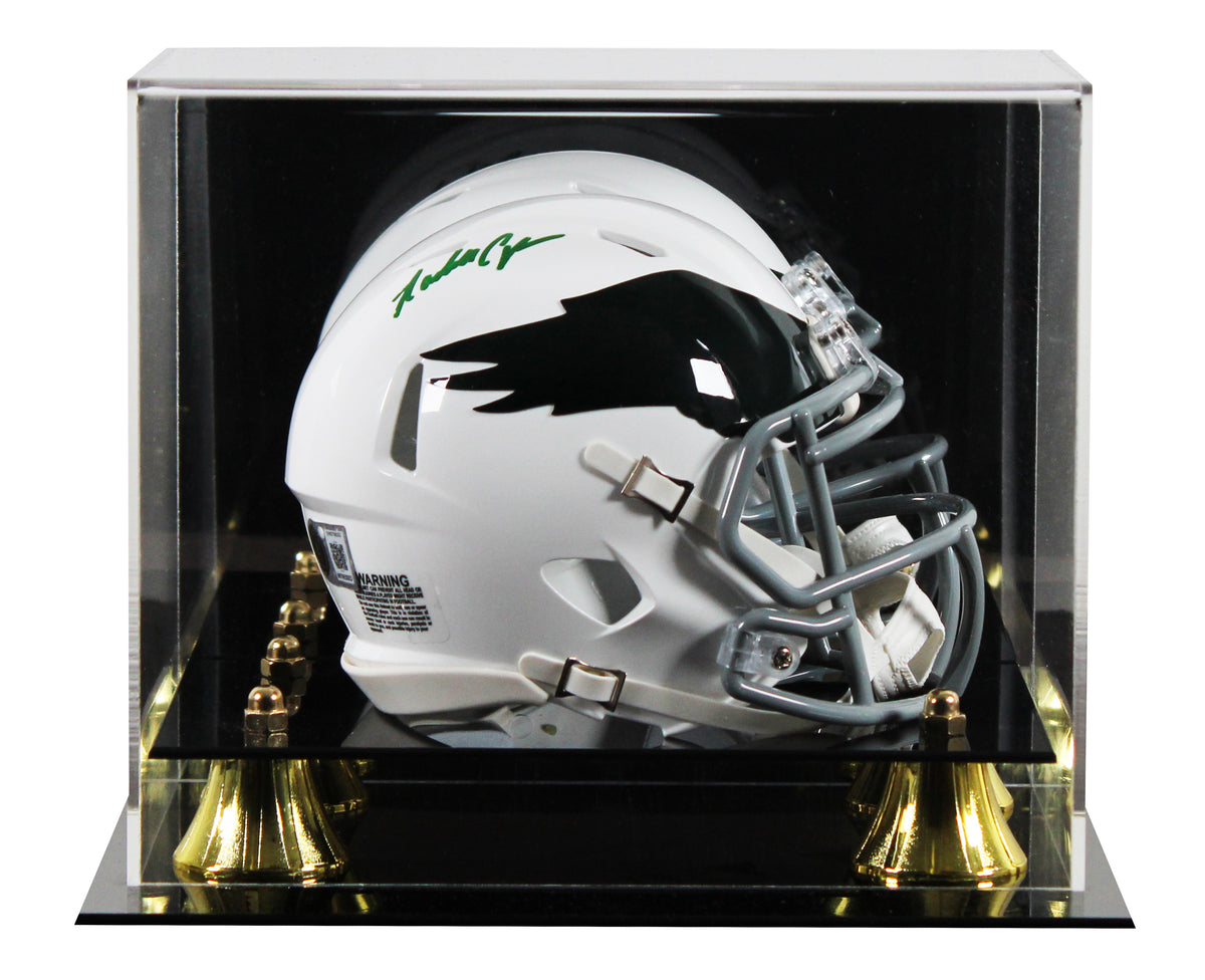 Eagles Randall Cunningham Signed 1969-73 TB Speed Mini Helmet W/ Case BAS Wit