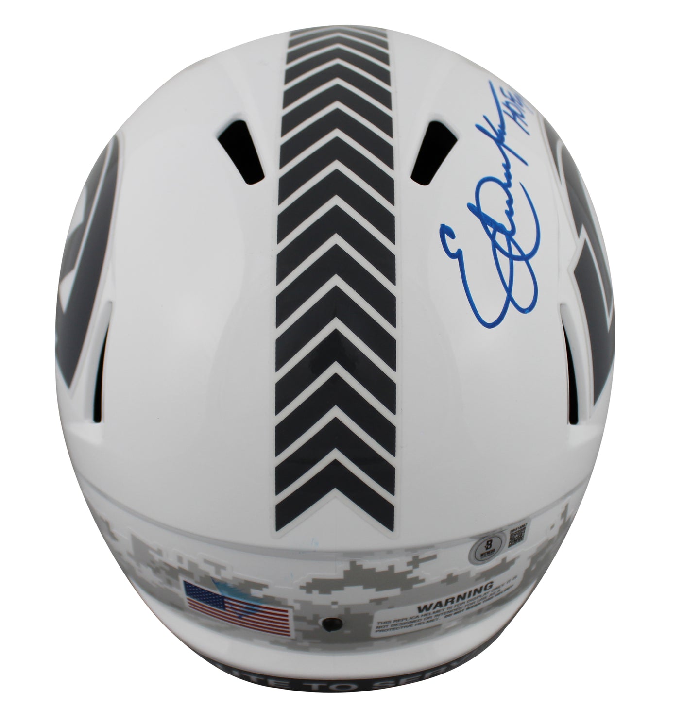 Rams Eric Dickerson "HOF 99" Signed STS III Full Size Speed Rep Helmet BAS Wit