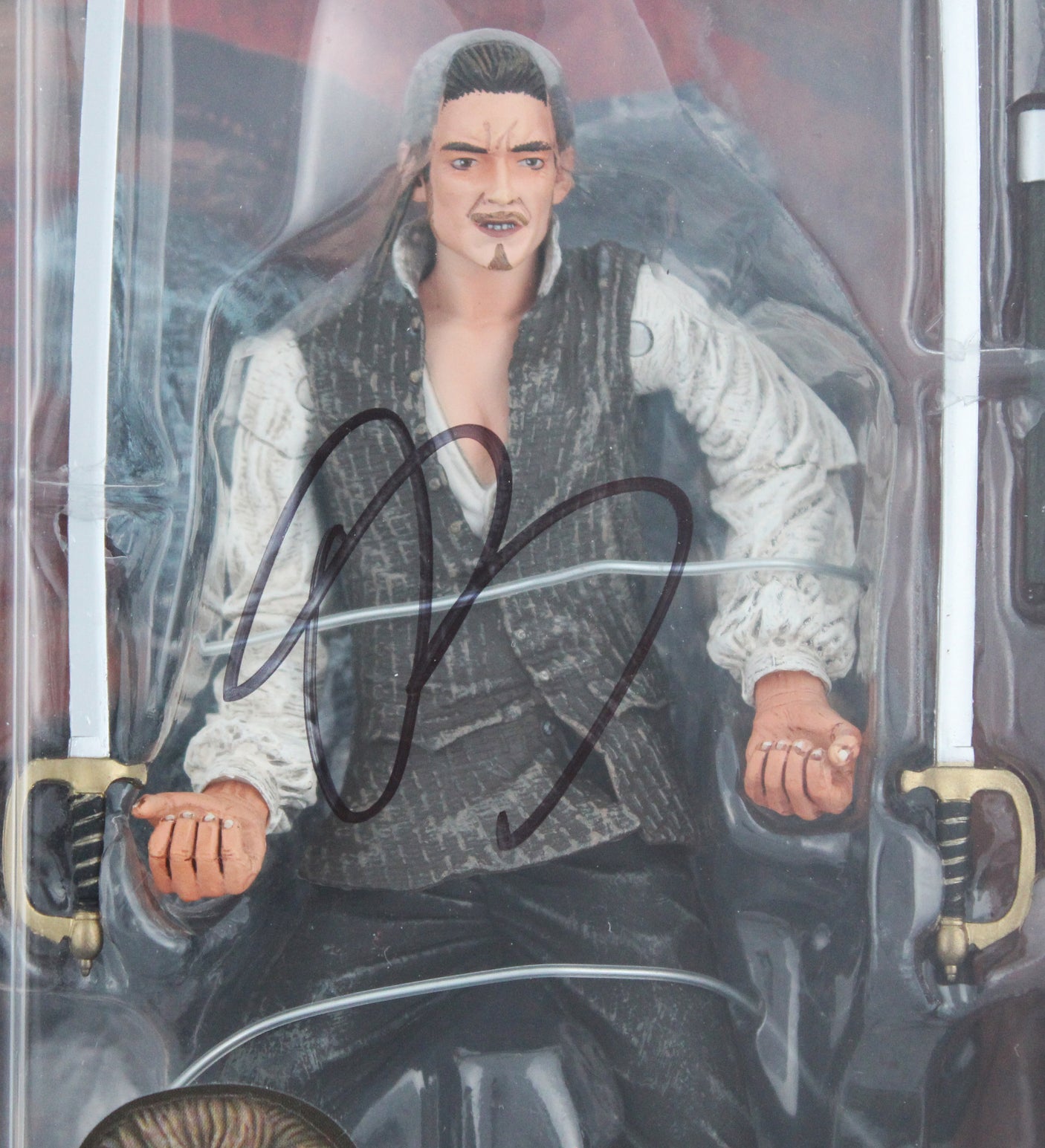 Orlando Bloom Pirates Of The Caribbean Signed Will Turner Action Figure PSA/DNA