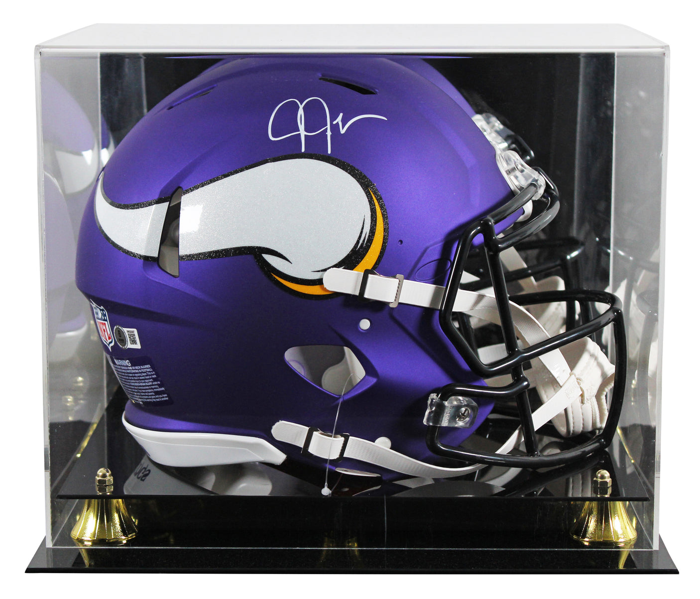 Vikings Justin Jefferson Signed Full Size Speed Proline Helmet W/ Case BAS Wit