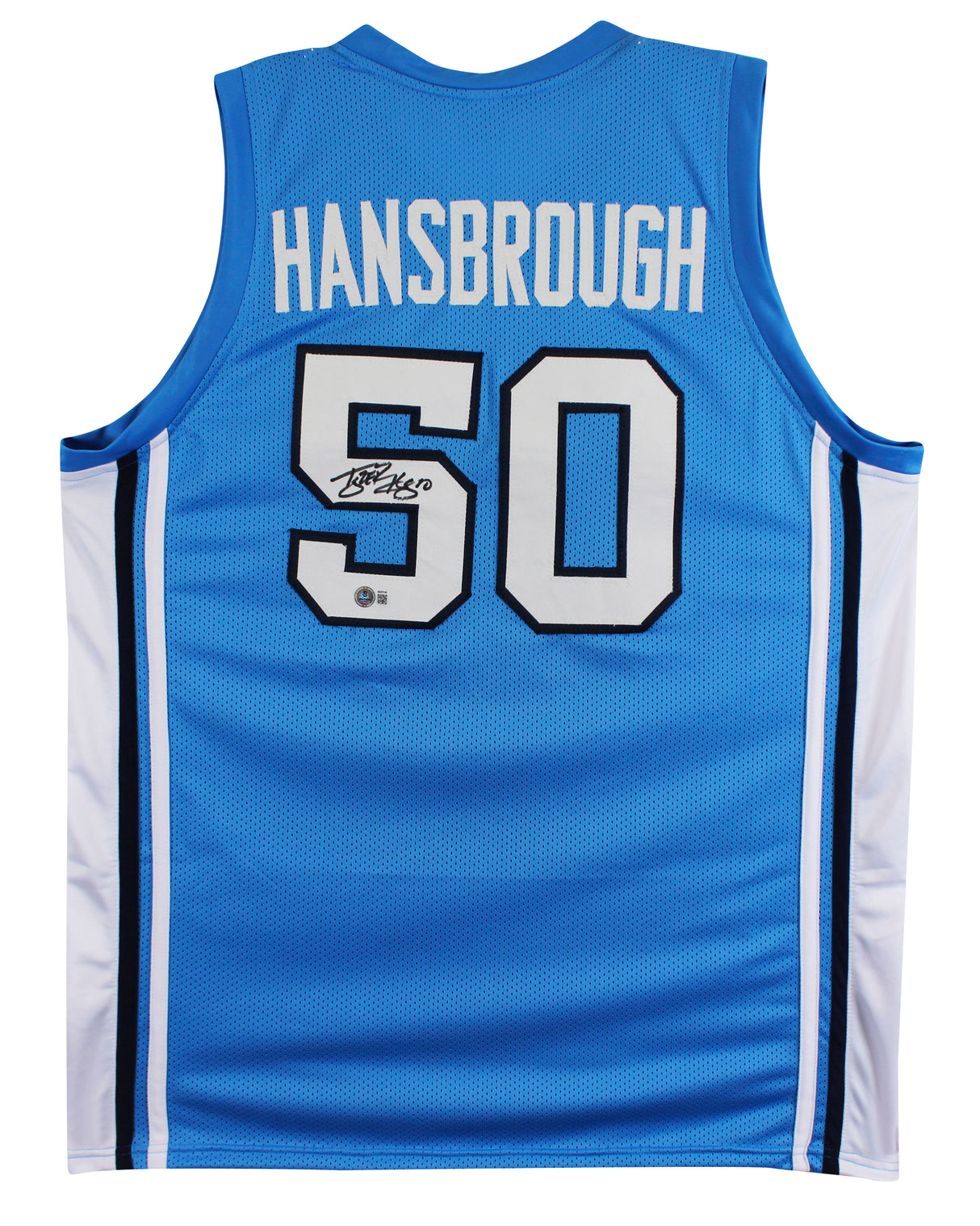 North Carolina Tyler Hansbrough Signed Carolina Blue Pro Style Jersey BAS Wit