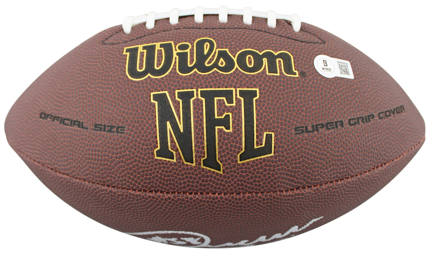 Bengals Joseph Ossai Signed Wilson Super Grip Football W/ Case BAS Witnessed