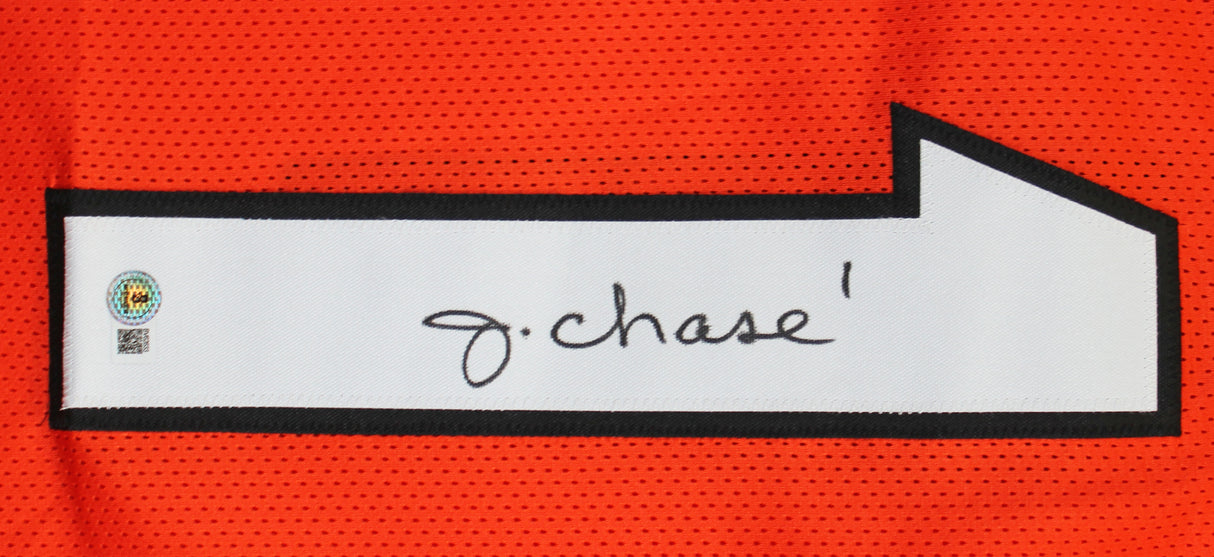 Ja'Marr Chase Authentic Signed Orange Procut Style Jersey Autographed BAS
