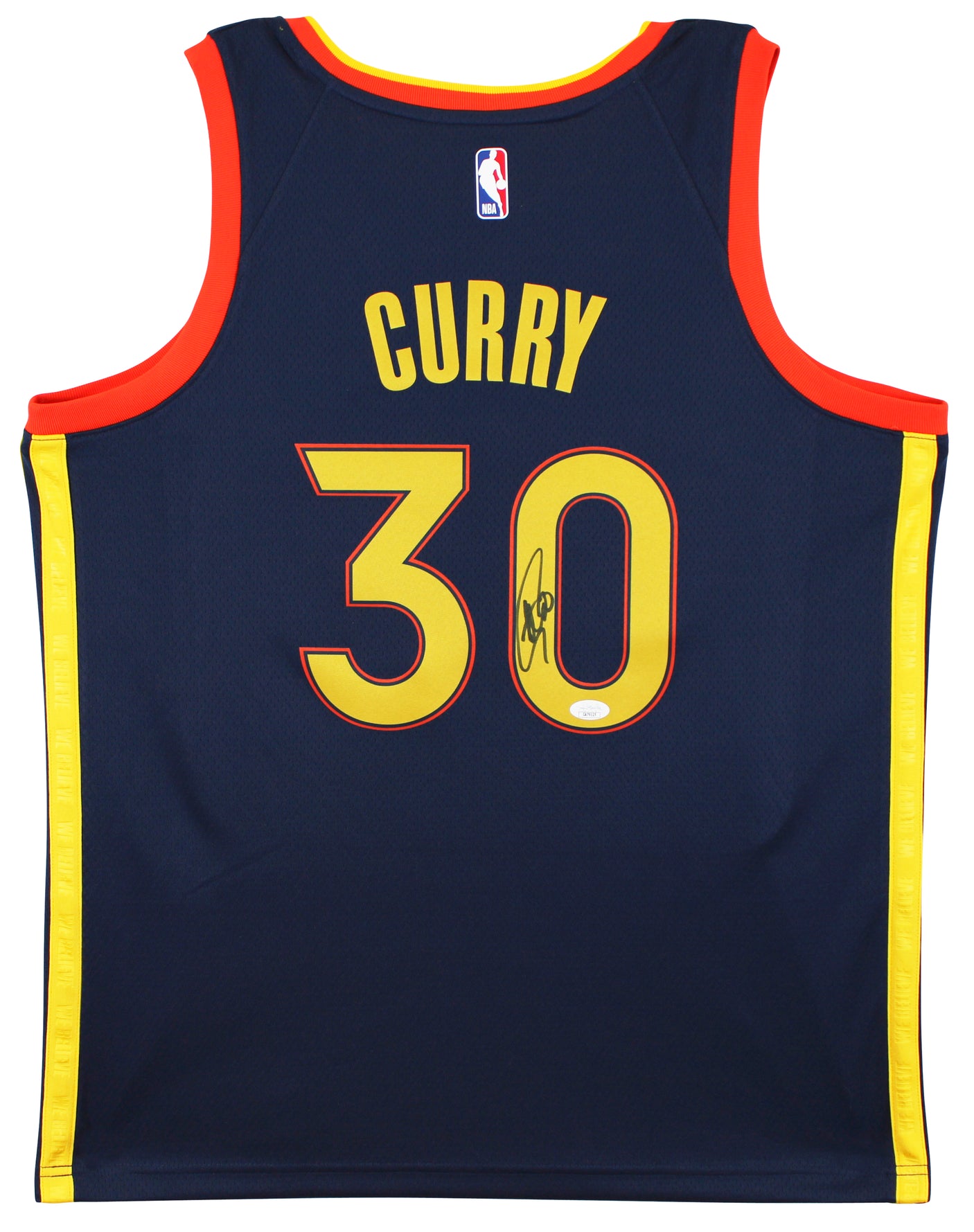 Warriors Stephen Curry Authentic Signed Navy Blue Nike Swingman Jersey JSA