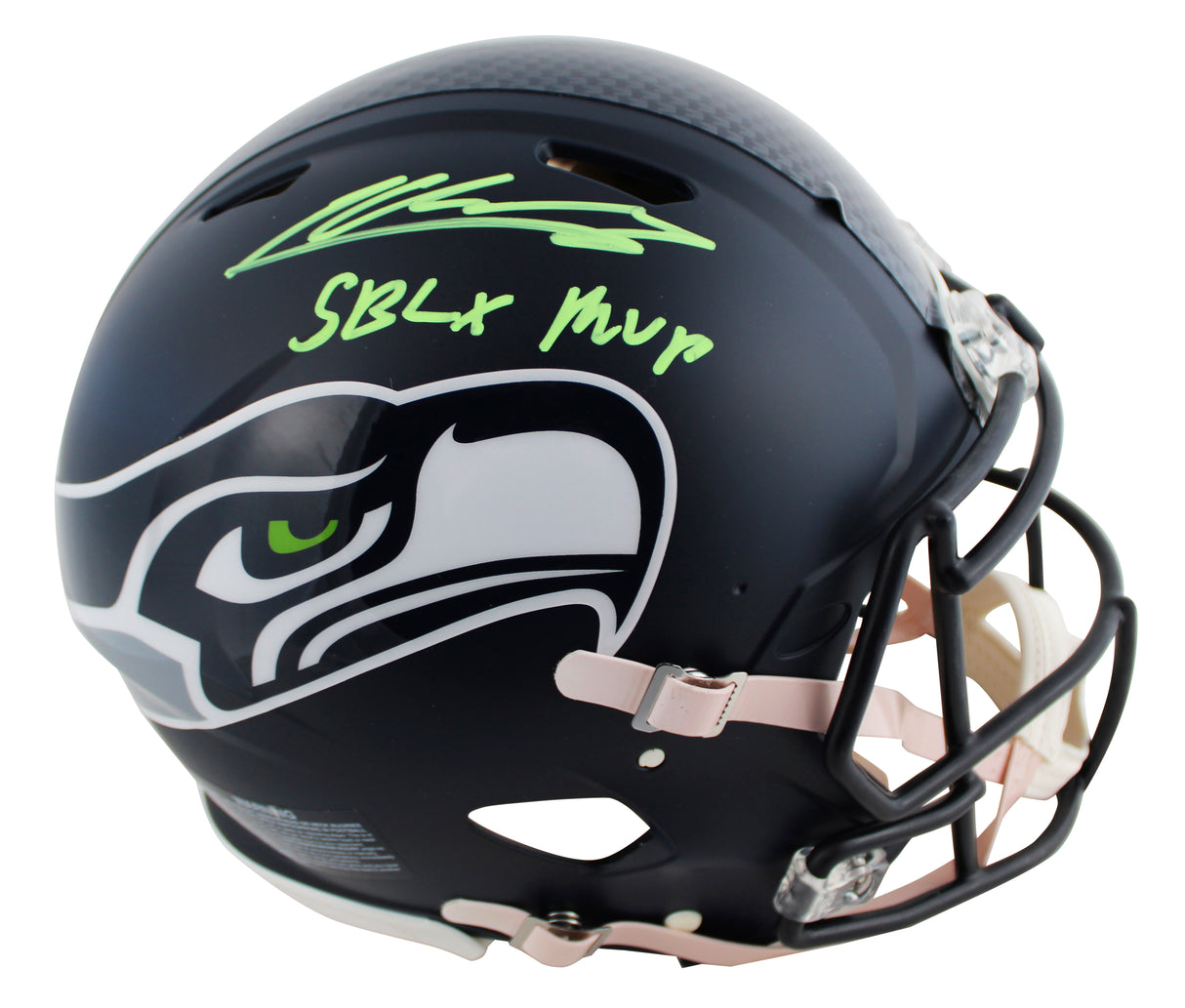 Seahawks Kenneth Walker III "SB MVP" Signed F/S Speed Proline Helmet W/ Case BAS