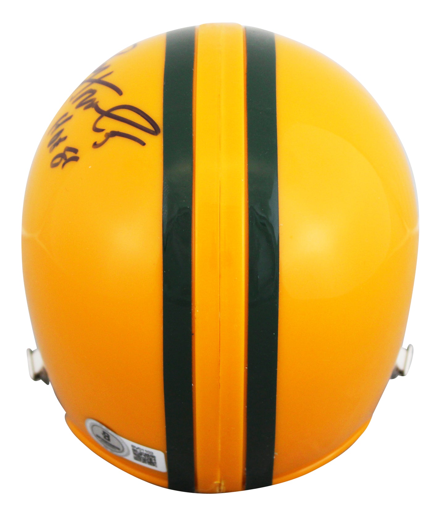 Packers Paul Hornung "HOF 86" Authentic Signed VSR4 Rep Mini Helmet BAS #BV01103