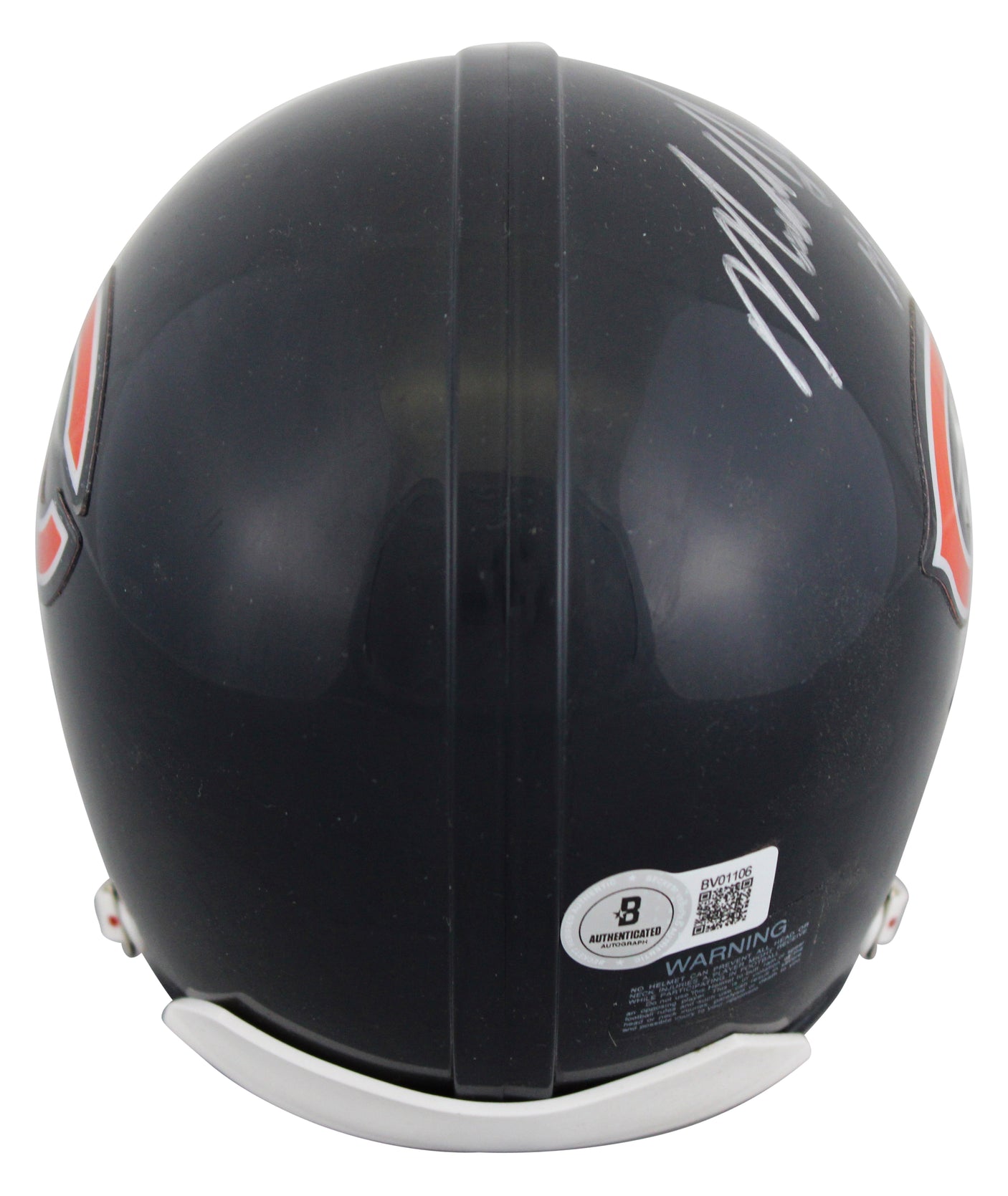 Bears Mike Singletary "HOF 98" Signed VSR4 Rep Mini Helmet BAS #BV01106
