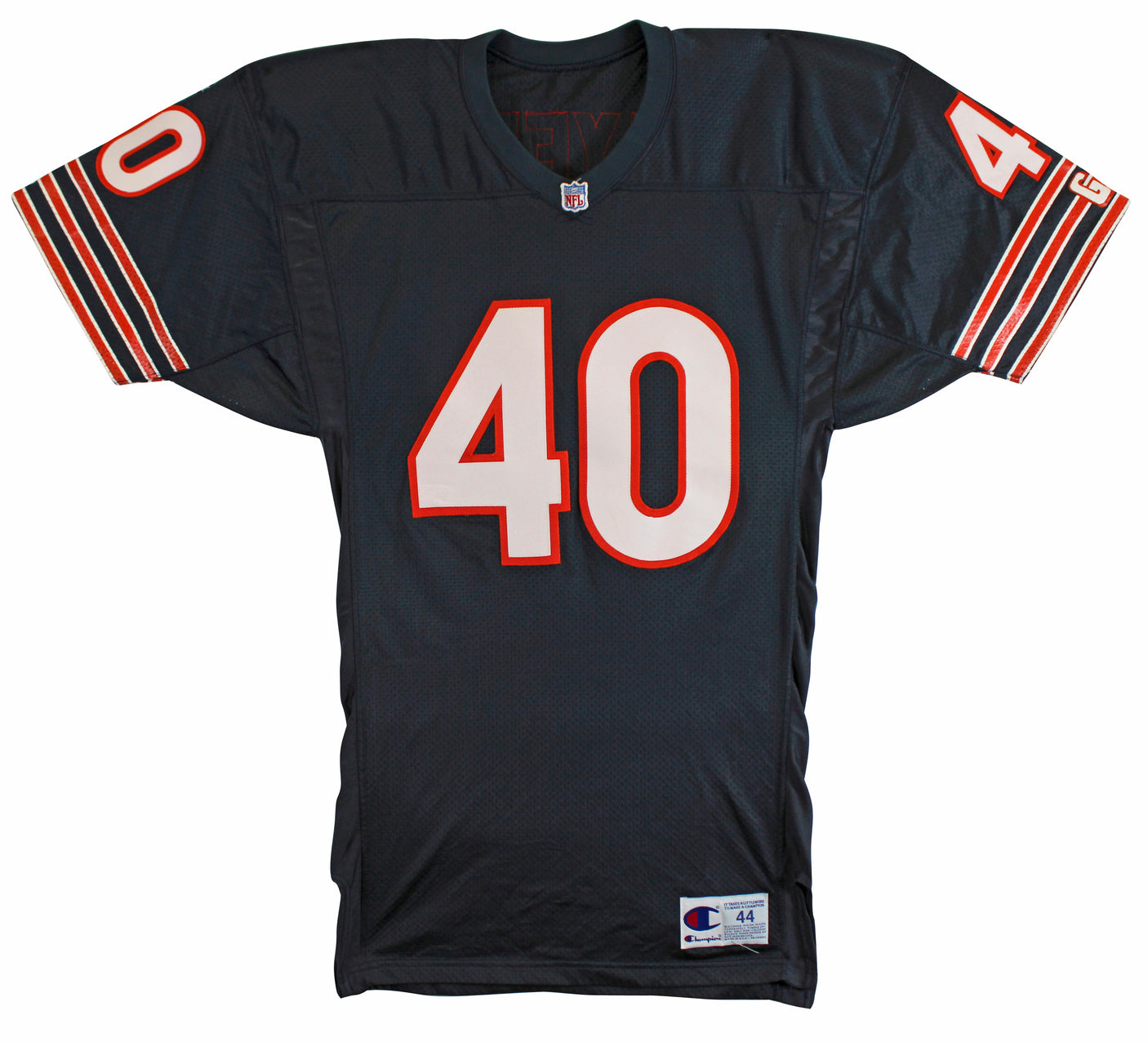 Bears Gale Sayers "Best Wishes" Signed Navy Blue Champion Jersey BAS #BV01101