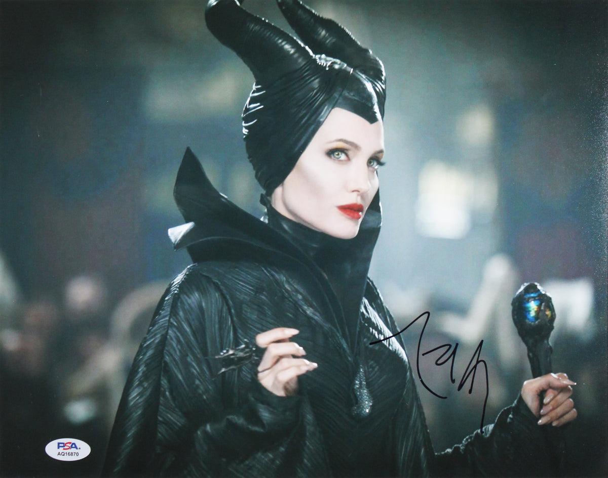 Angelina Jolie & Elle Fanning Maleficent Signed 11x14 Photo Framed Display PSA