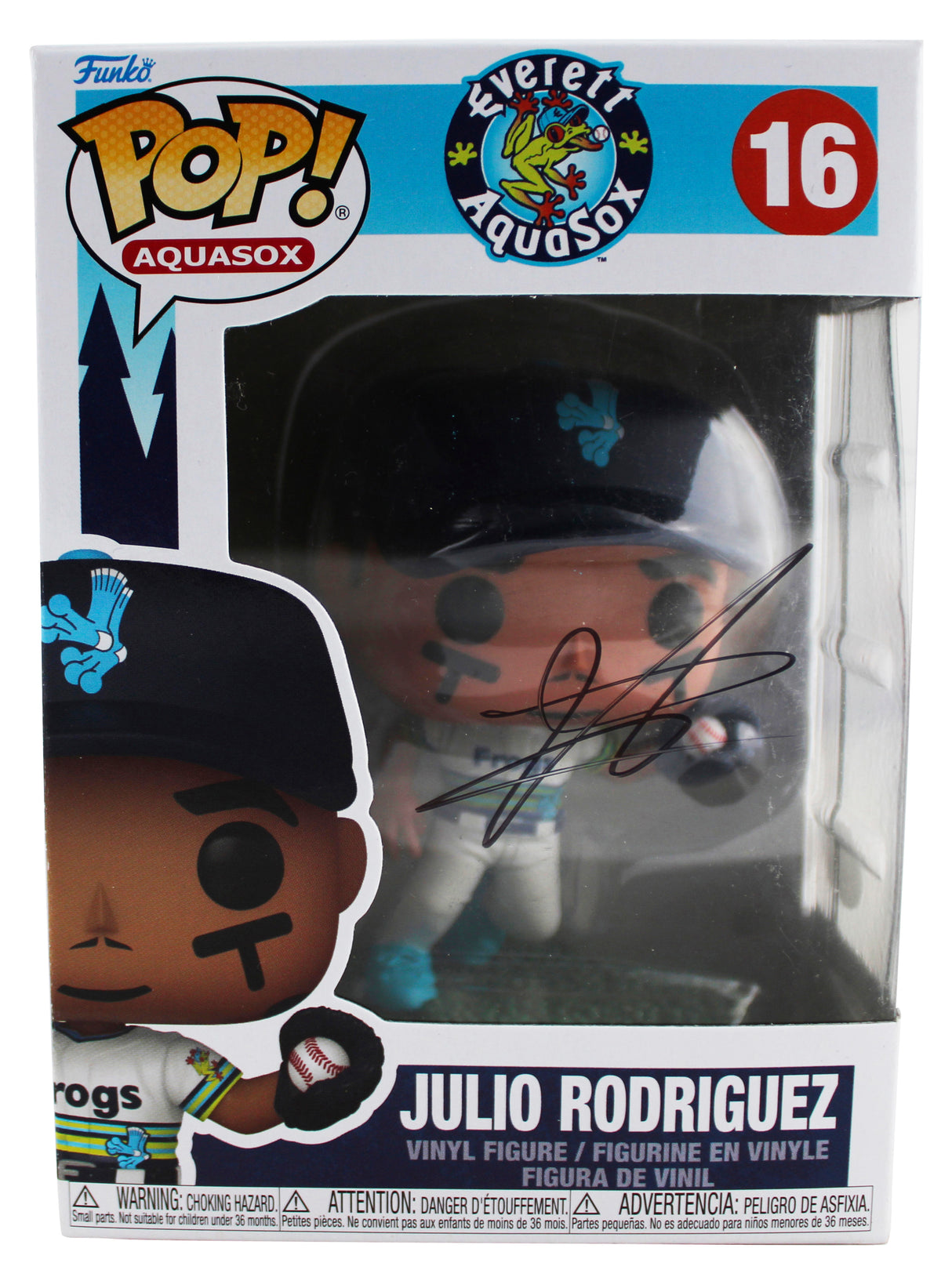 Julio Rodriguez Signed Everett AquaSox #16 Funko Pop Vinyl Figure JSA #CD80427