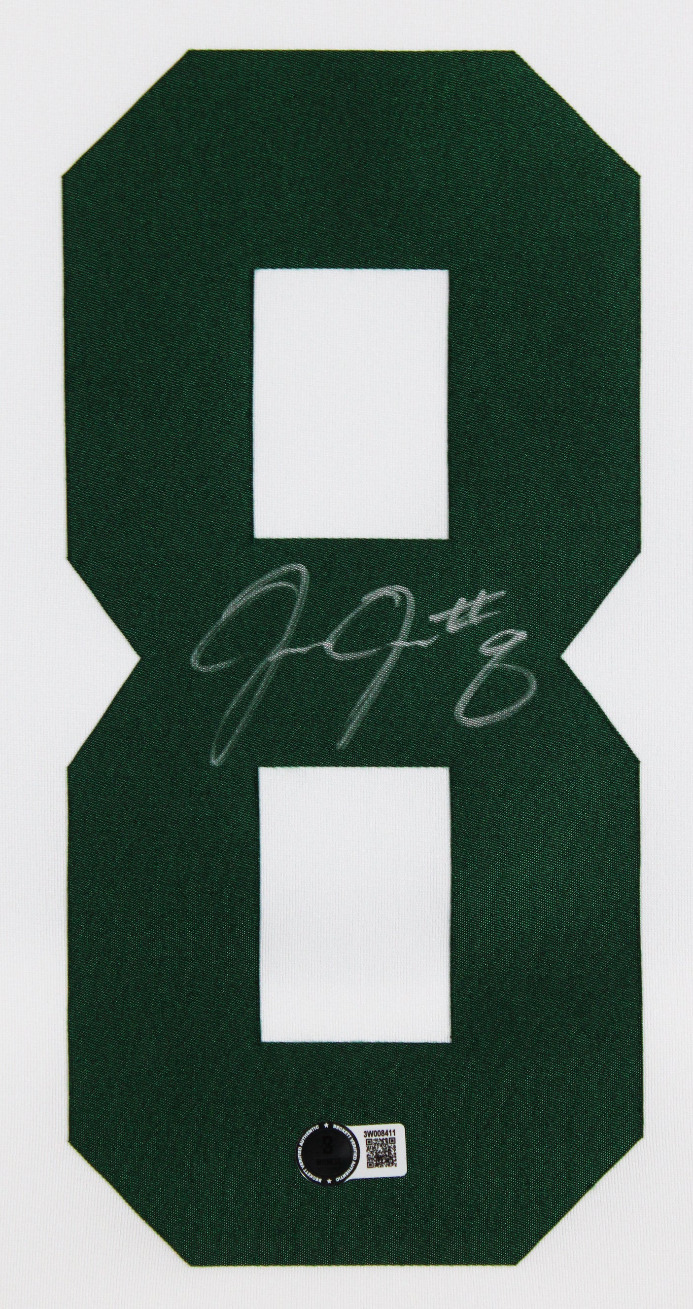 Packers Josh Jacobs Authentic Signed White Nike Game Framed Jersey BAS Witnessed