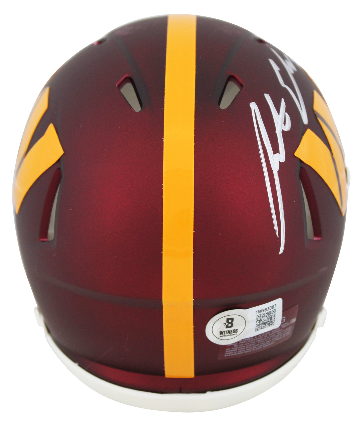 Commanders Austin Ekeler Authentic Signed Speed Mini Helmet W/ Case BAS Witness