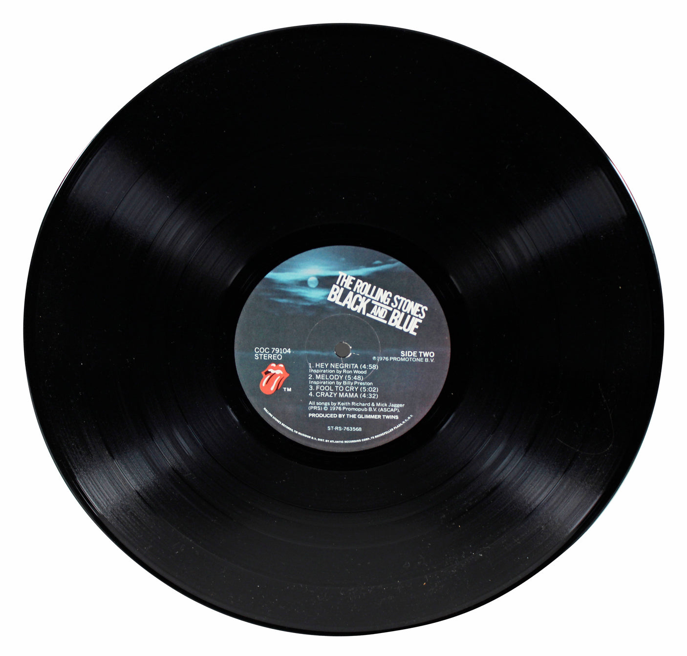 Rolling Stones (4) Jagger, Richards, Wood +1 Signed Album Cover BAS #AB07769