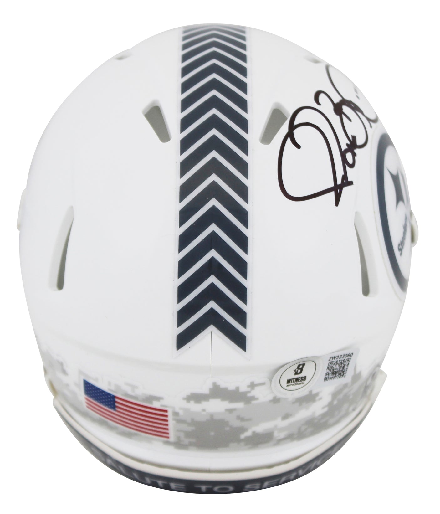 Steelers Jerome Bettis Signed Salute To Service III Speed Mini Helmet BAS Wit