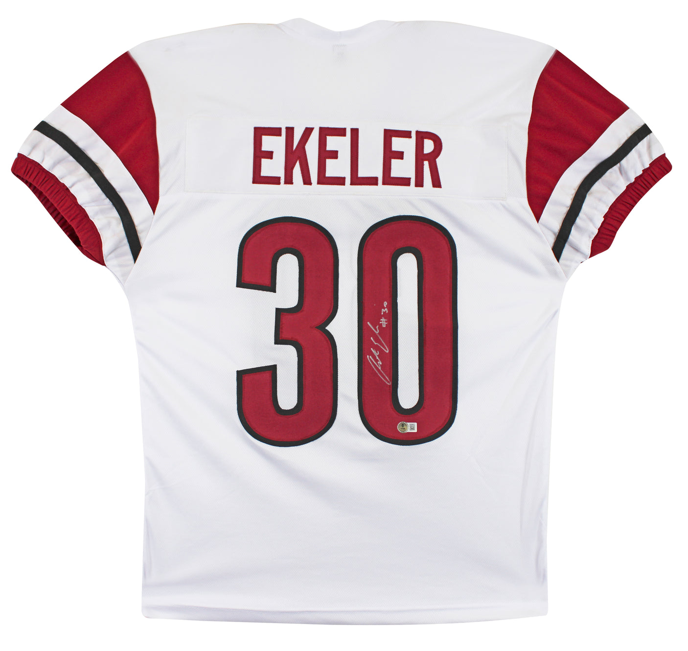 Austin Ekeler Authentic Signed White Procut Style Jersey BAS Witnessed