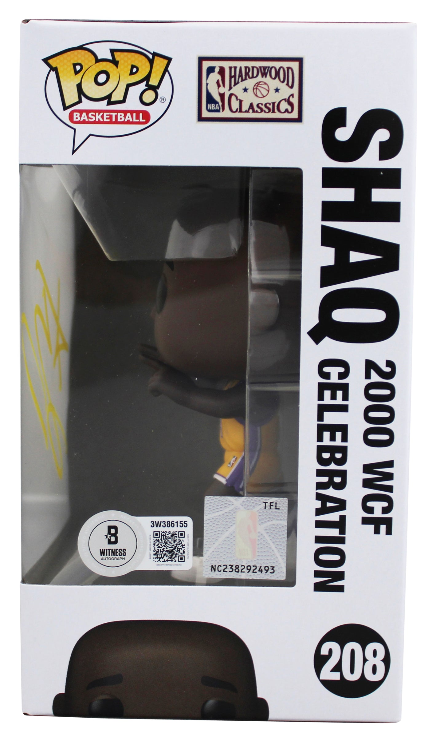 Lakers Shaquille O'Neal Signed #208 Funko Pop Vinyl Figure BAS Witness #3W386155