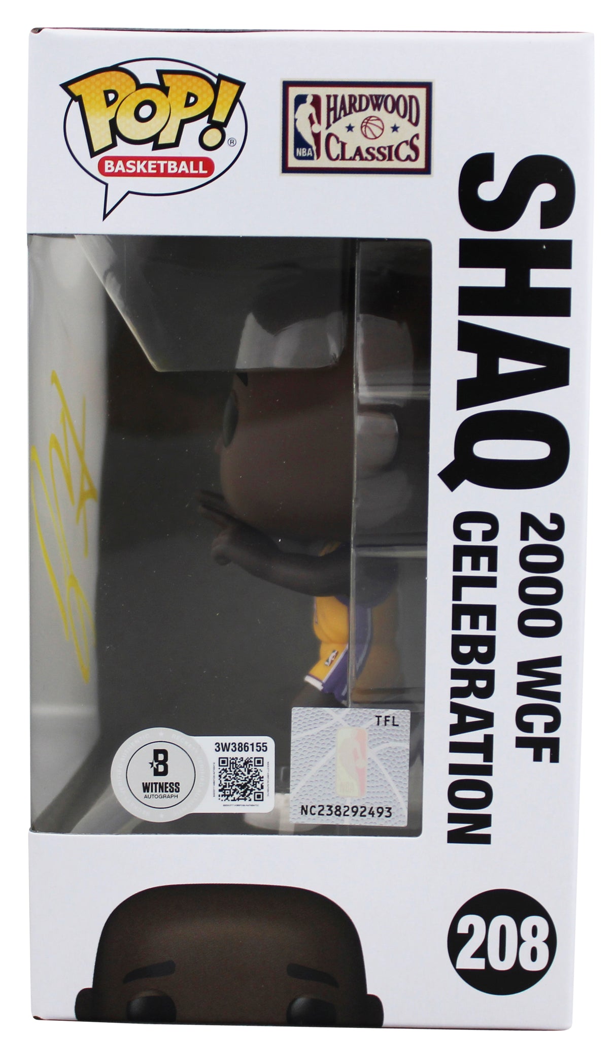 Lakers Shaquille O'Neal Signed #208 Funko Pop Vinyl Figure BAS Witness #3W386155