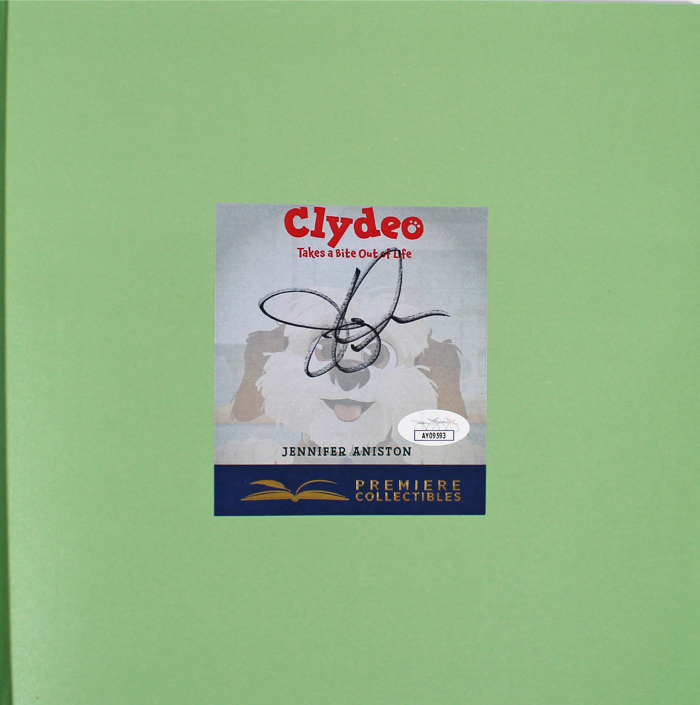 Jennifer Aniston Authentic Signed Clydeo Takes A Bite Out of Life Book JSA