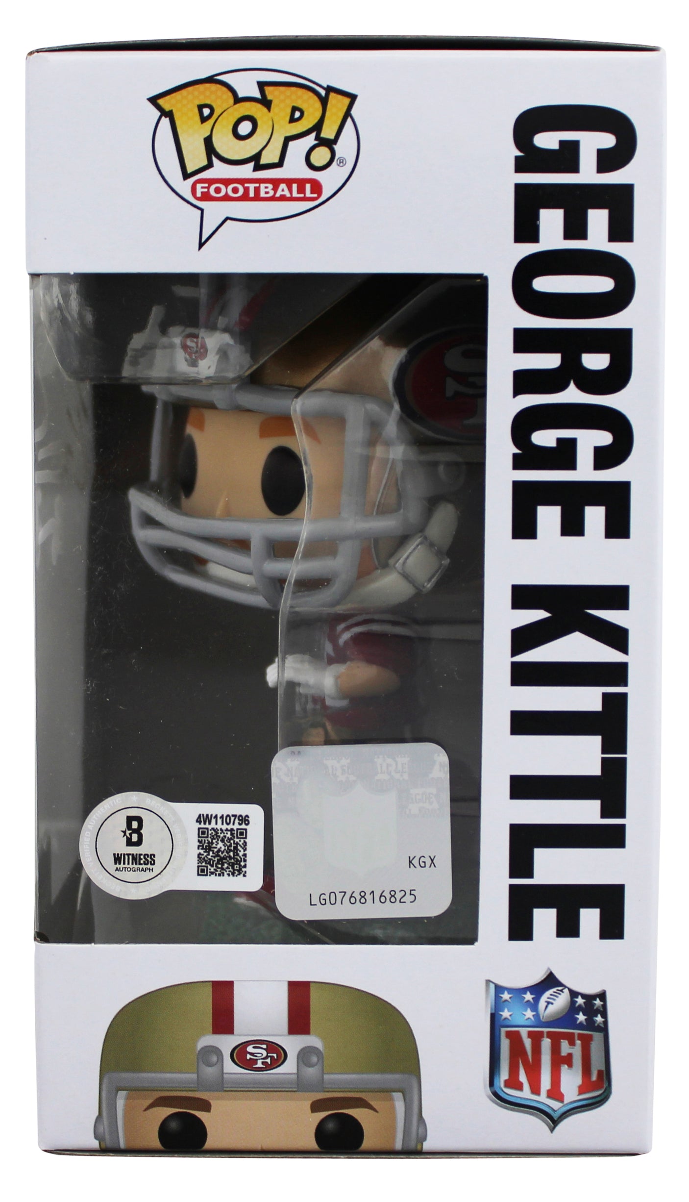 49ers George Kittle Authentic Signed #144 Funko Pop Vinyl Figure BAS Witnessed