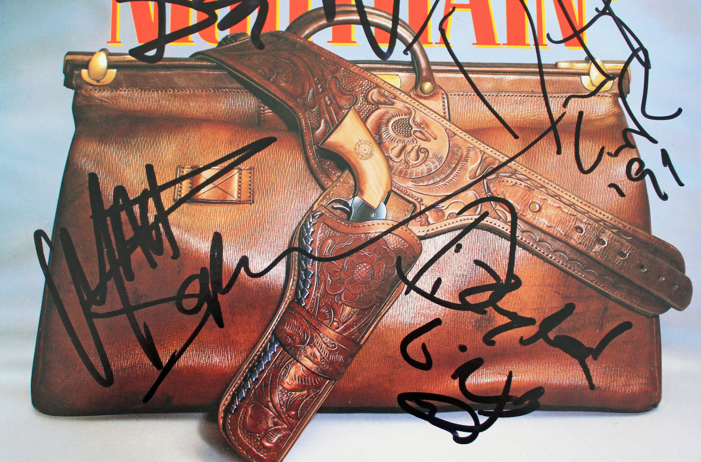Guns N' Roses (5) Slash, McKagan +3 Signed 45 Album Cover W/ Vinyl BAS #AC86968