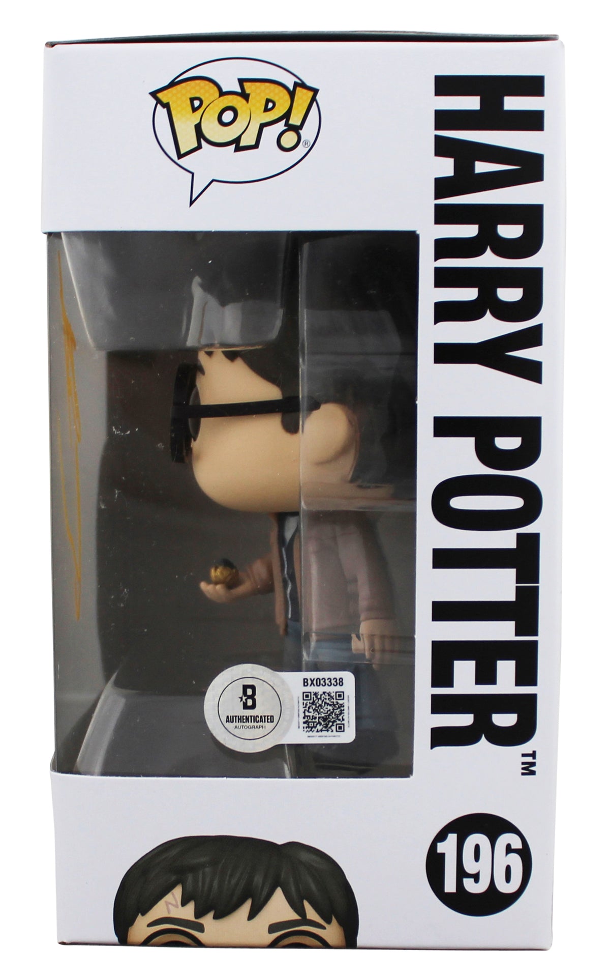 Daniel Radcliffe Harry Potter Signed #196 Funko Pop Figure w/ Yellow Sig BAS