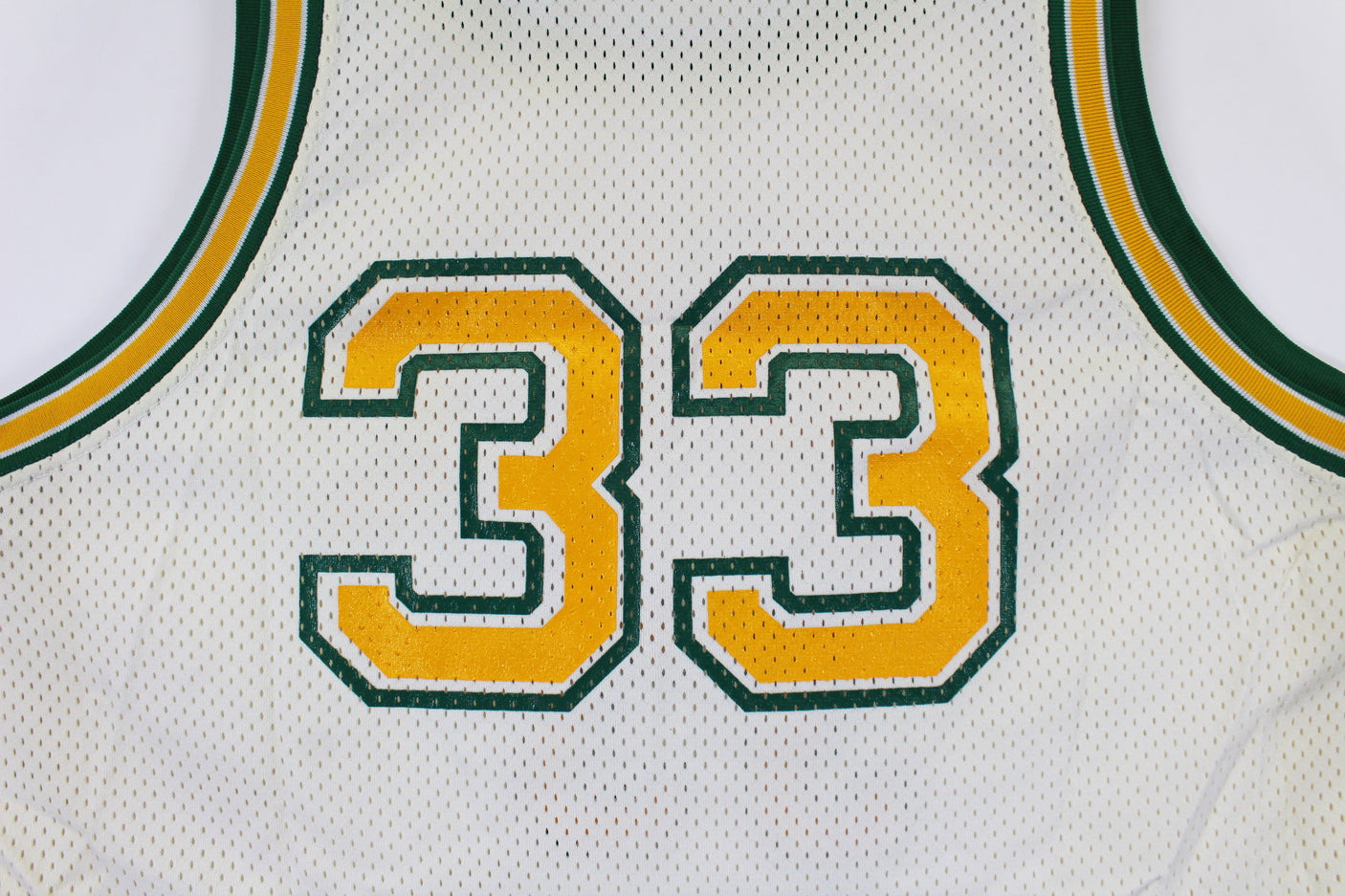 Shaquille O'Neal Game Used White 1987-89 Cole High School Champion Jersey SIA