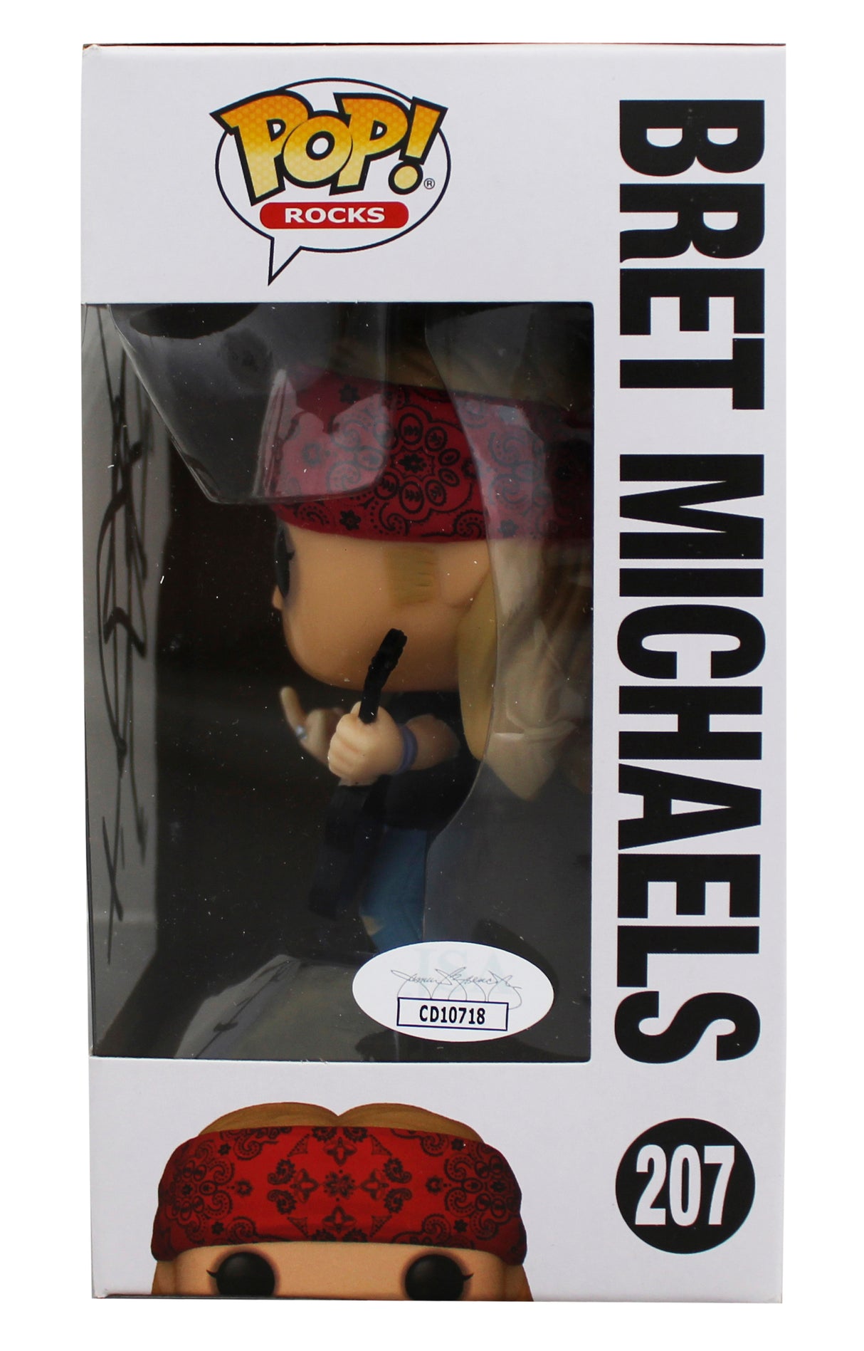 Bret Michaels Poison Authentic Signed Bret Michaels #207 Funko Pop Figure JSA