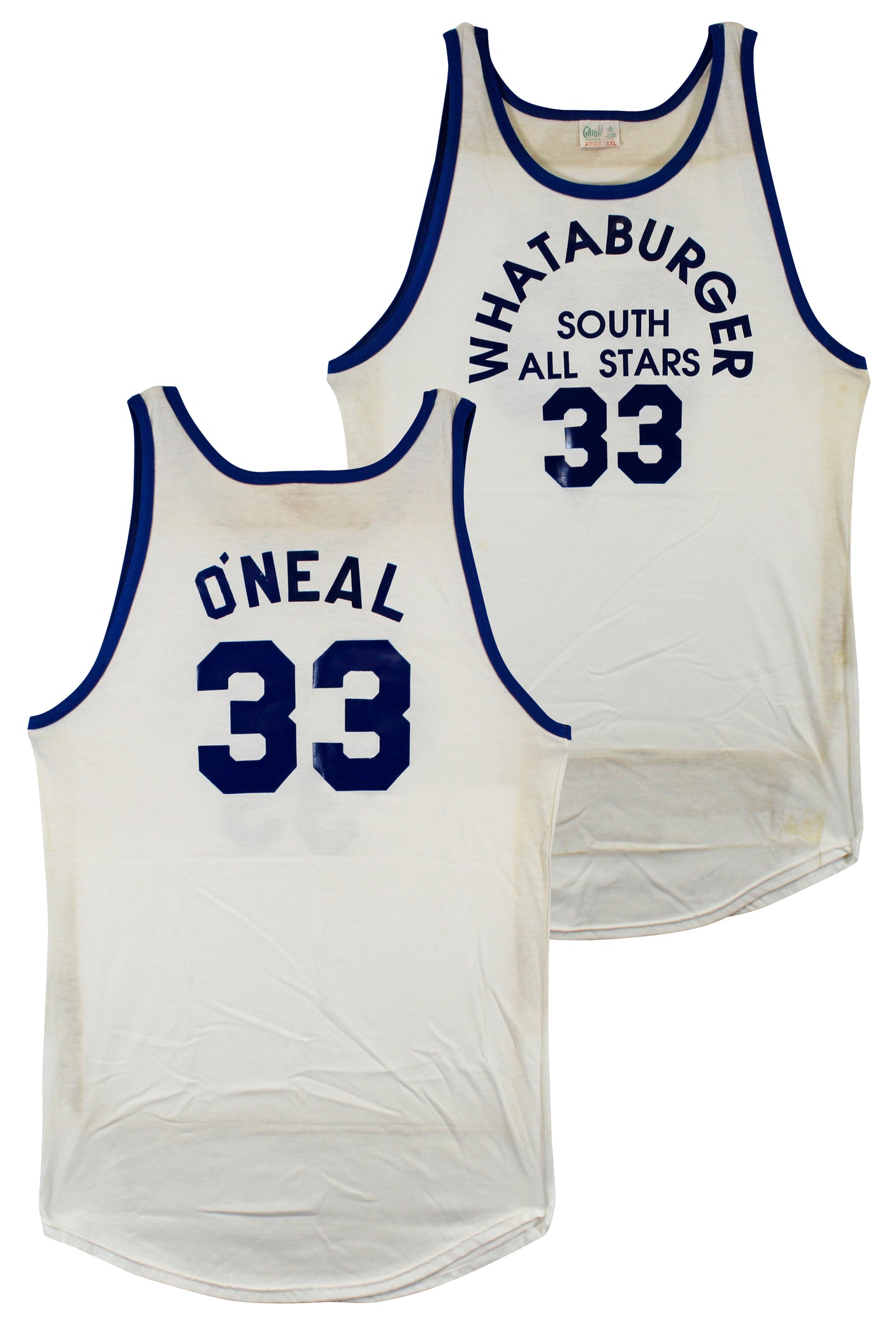 Shaquille O'Neal Game Worn White 1989 High School ASG Gator Athletics Jersey SIA