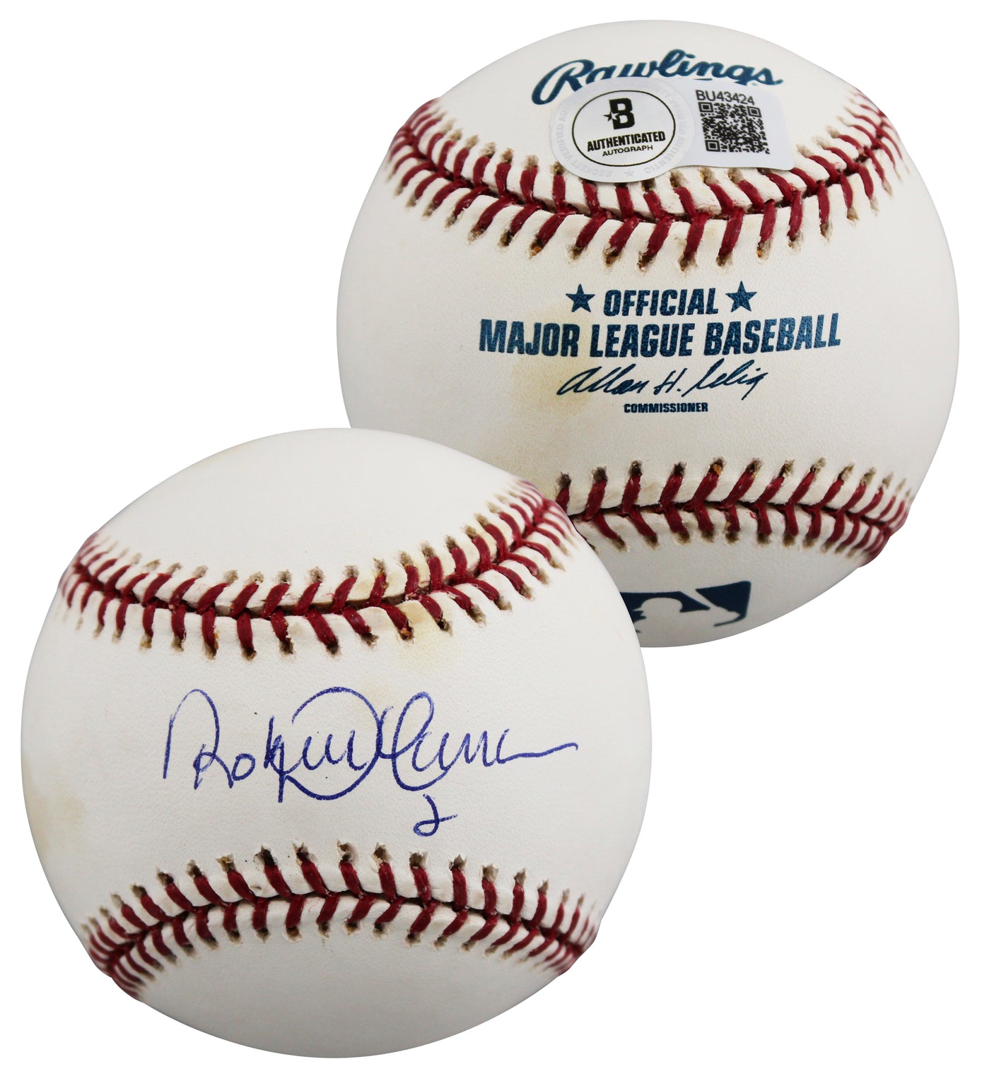 Blue Jays Roberto Alomar Authentic Signed Allen Selig OML Baseball BAS #BU43424