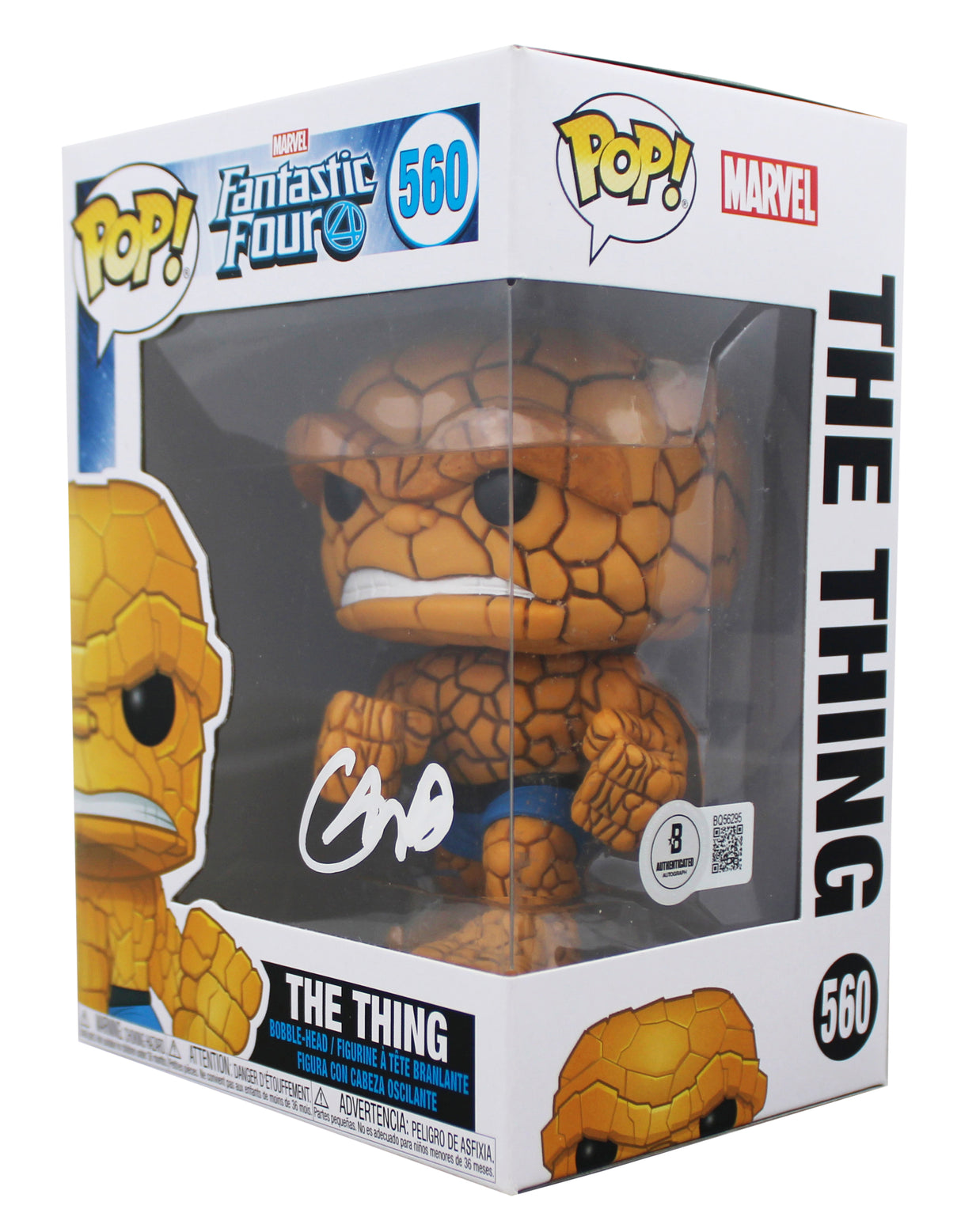 Ebon Moss-Bachrach Fantastic Four Signed #560 Funko Pop Figure BAS #BQ56295