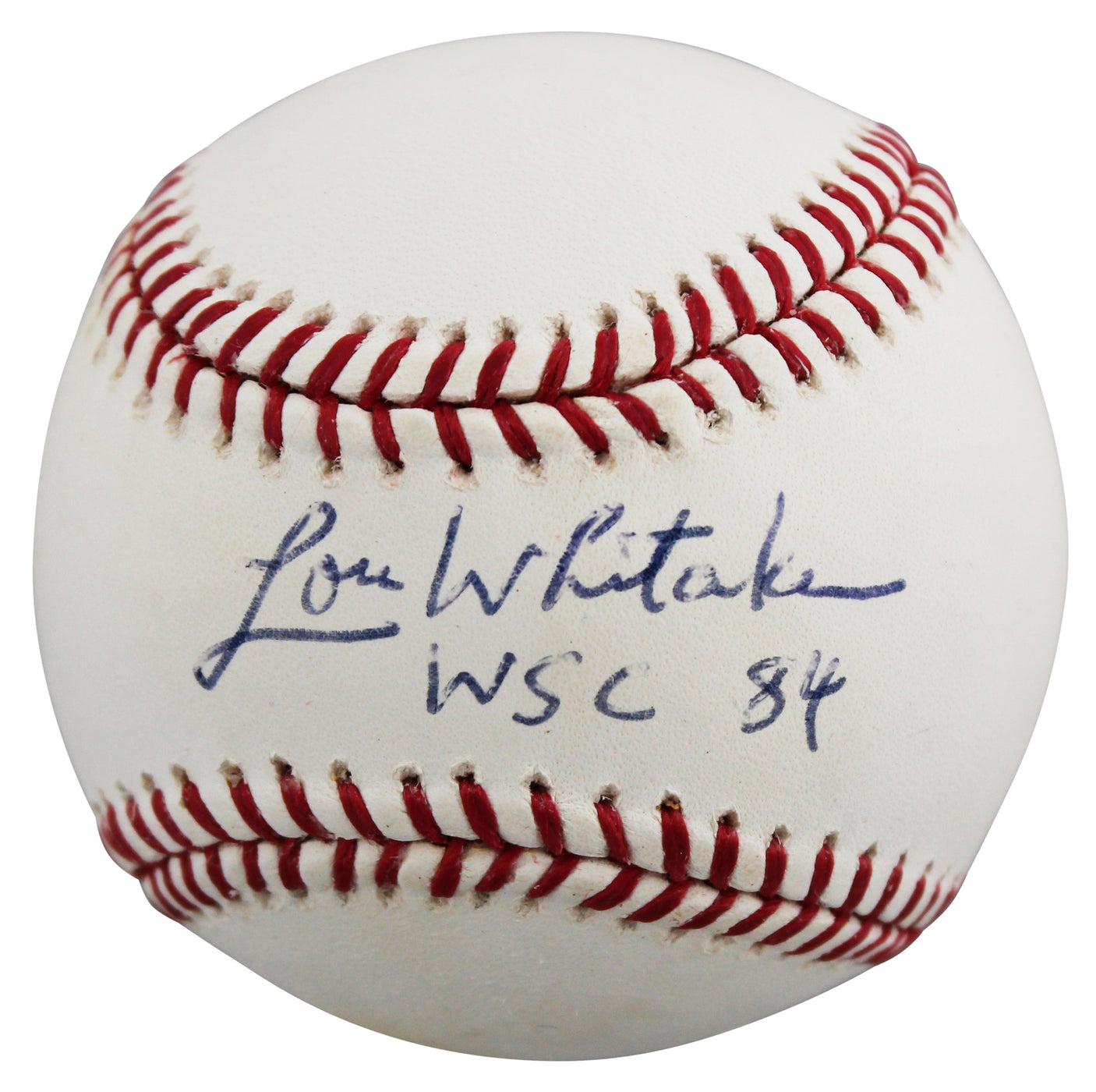 Tigers Lou Whitaker "WSC 84" Authentic Signed Selig OML Baseball BAS #BU87551