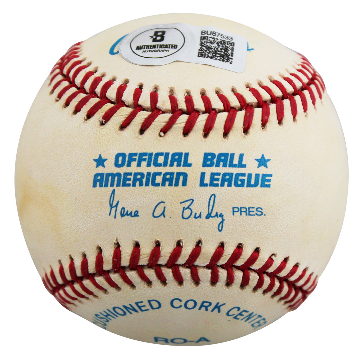 Athletics Jose Canseco "88 MVP" Signed Gene Budig OAL Baseball BAS #BU87533