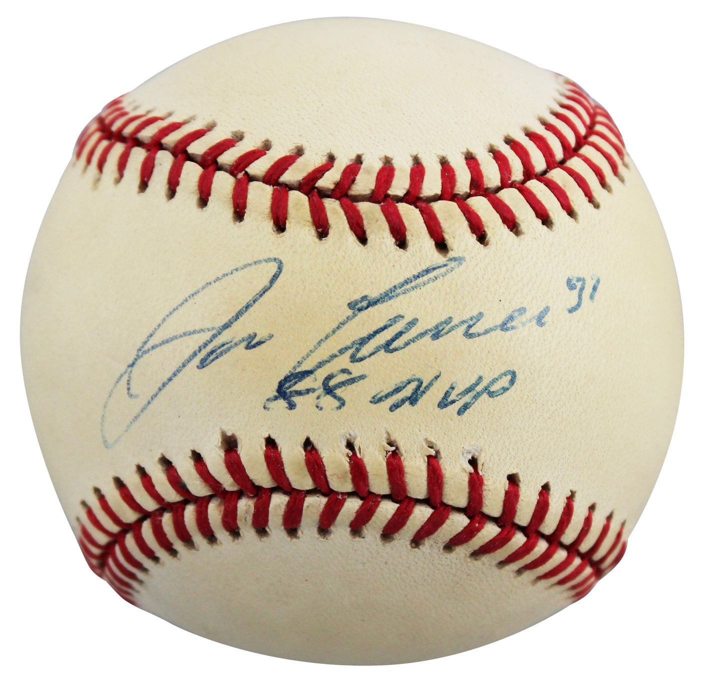 Athletics Jose Canseco "88 MVP" Signed Gene Budig OAL Baseball BAS #BU87534